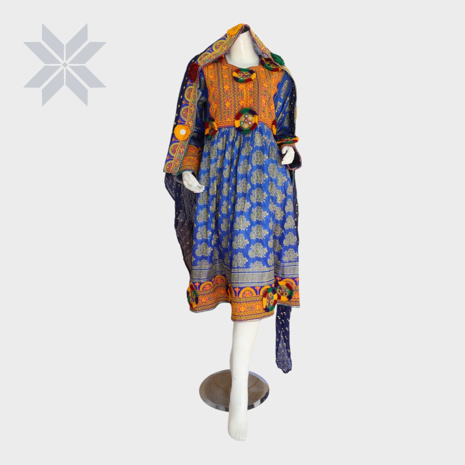 Lapis Heritage Afghani Dress