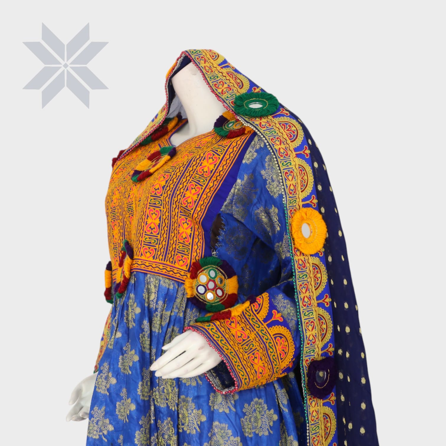 Lapis Heritage Afghani Dress