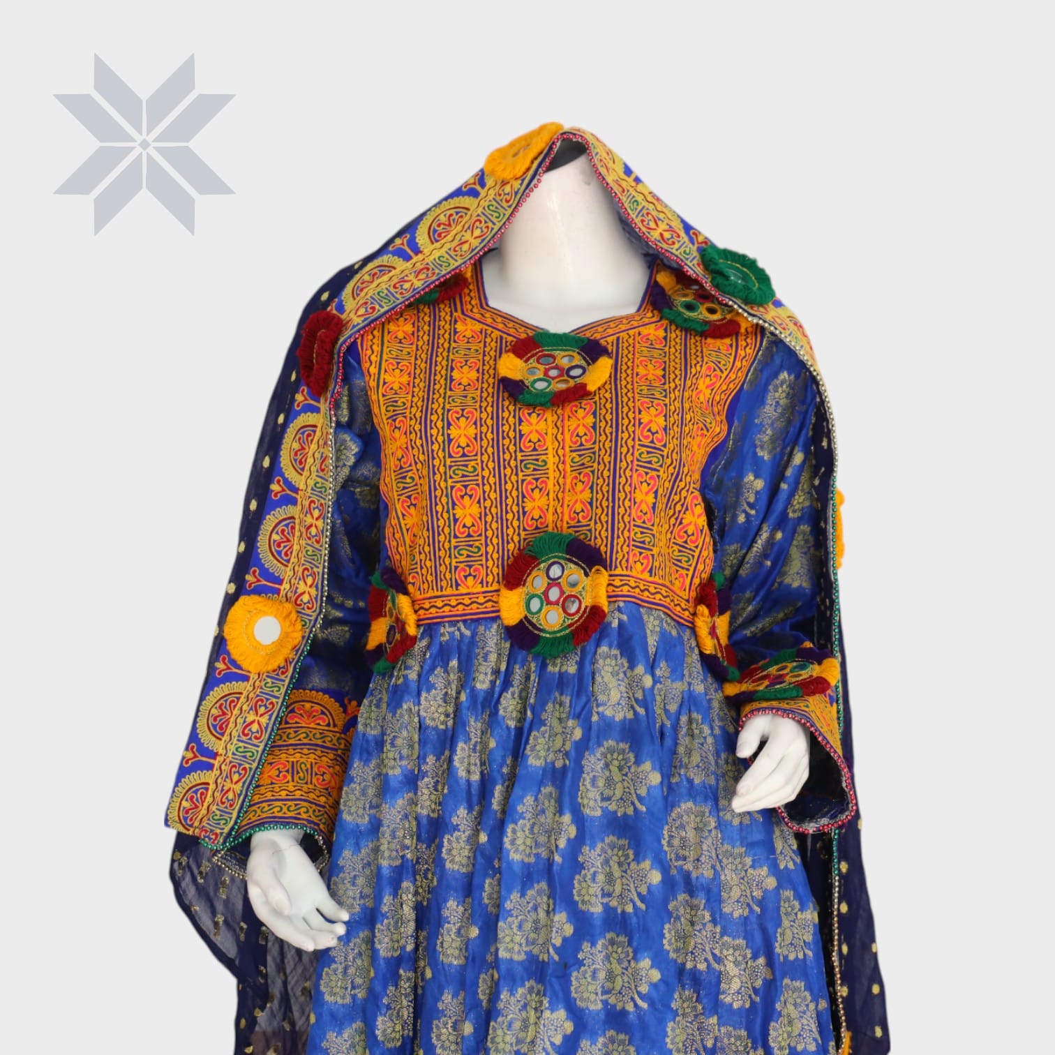 Lapis Heritage Afghani Dress