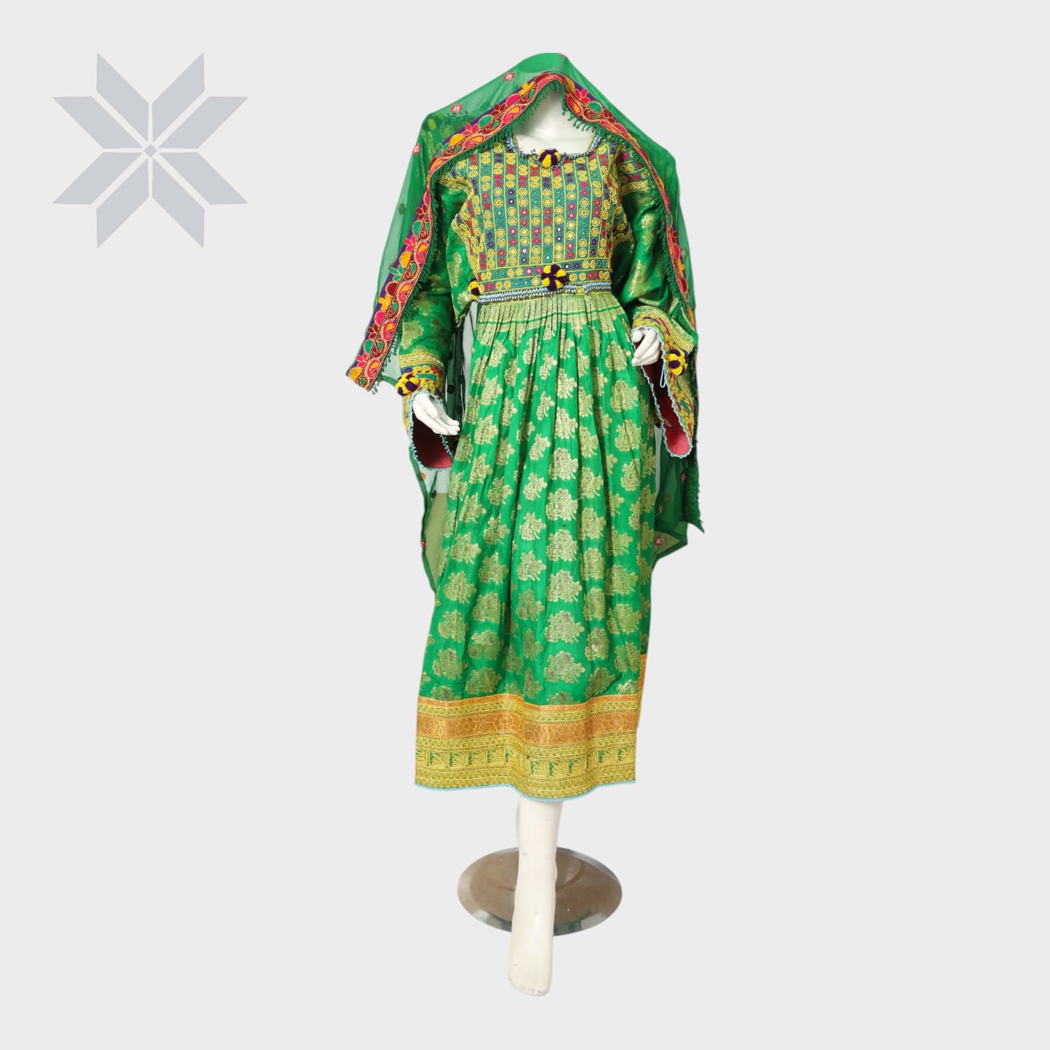 Gulbahar Embroidered Afghani Dress
