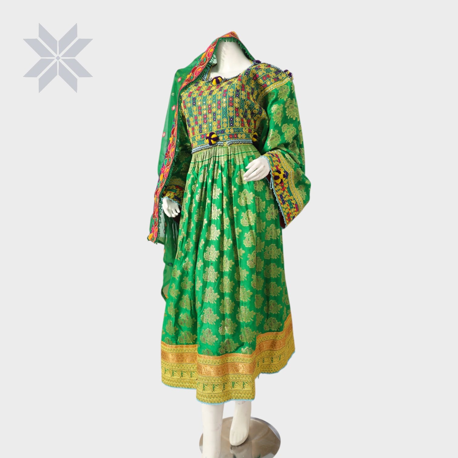 Gulbahar Embroidered Afghani Dress