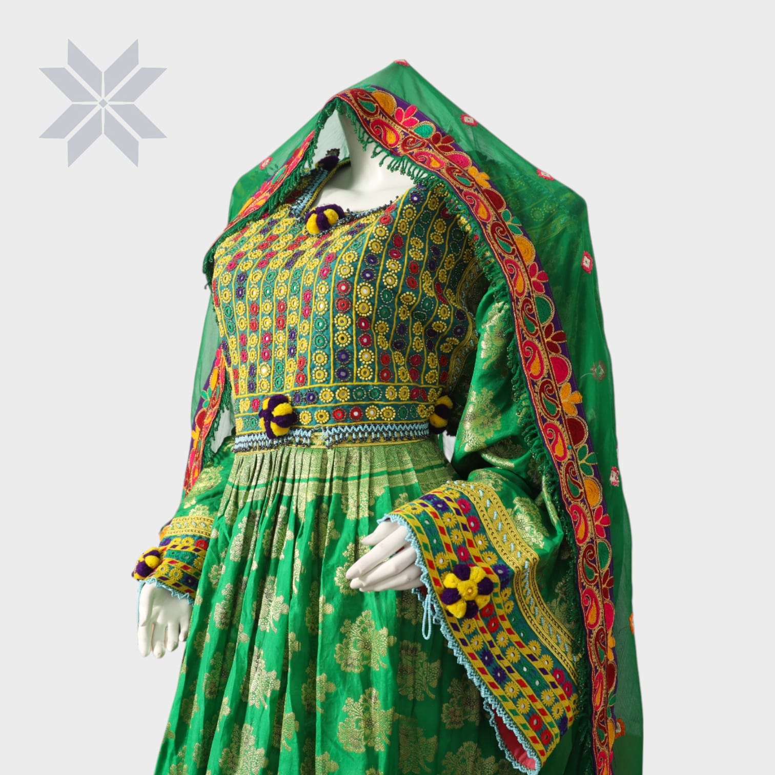 Gulbahar Embroidered Afghani Dress