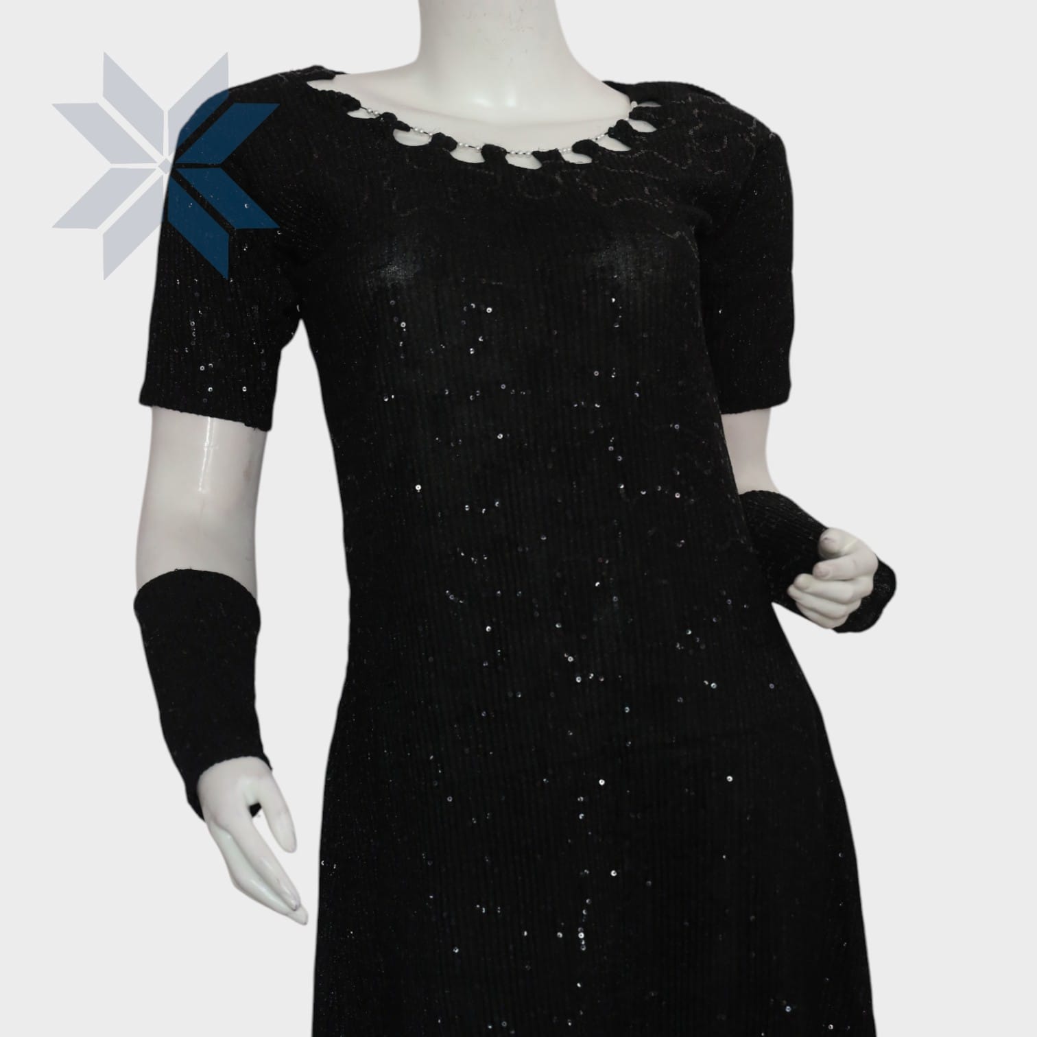 Midnight Starlight Sequin Slit Dress
