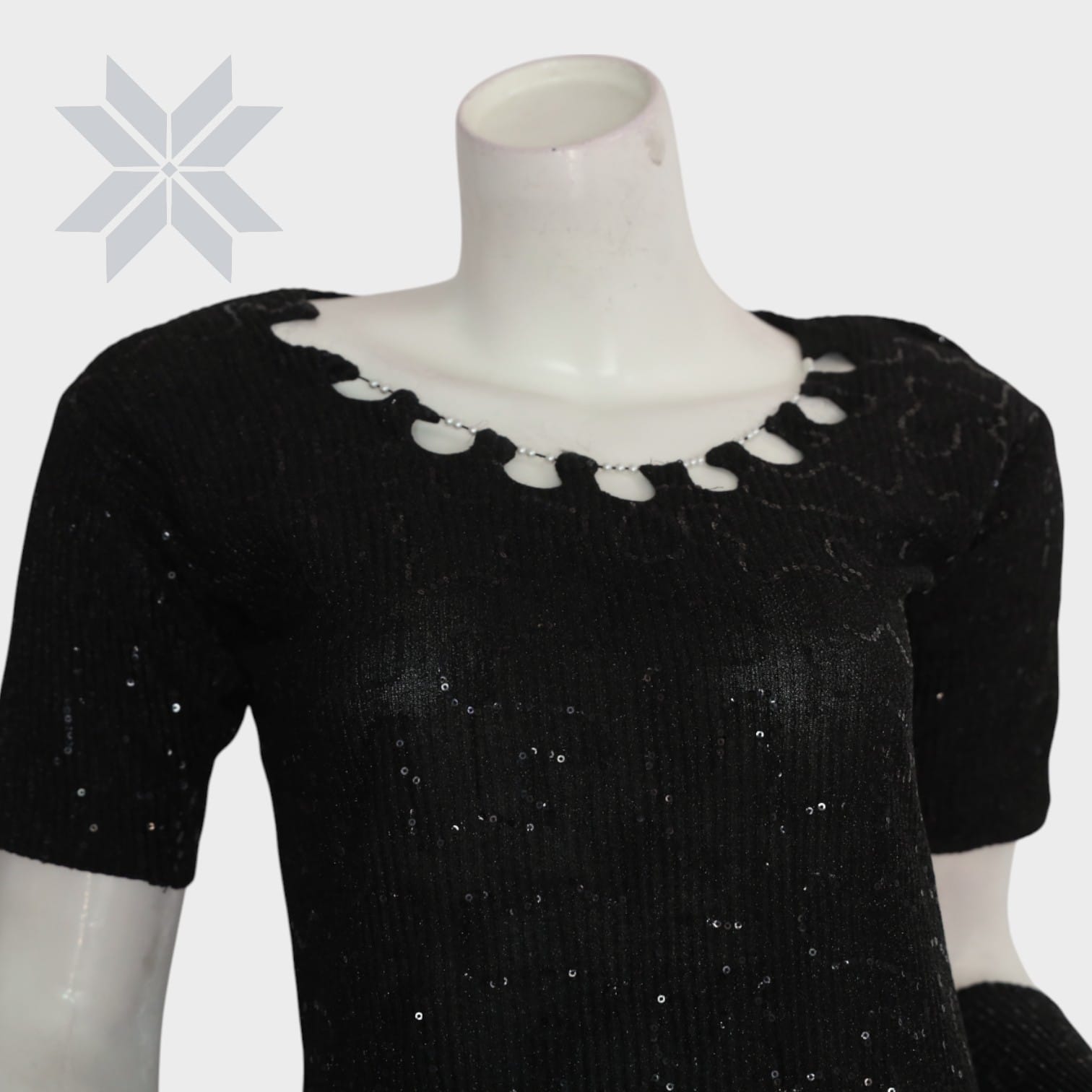 Midnight Starlight Sequin Slit Dress