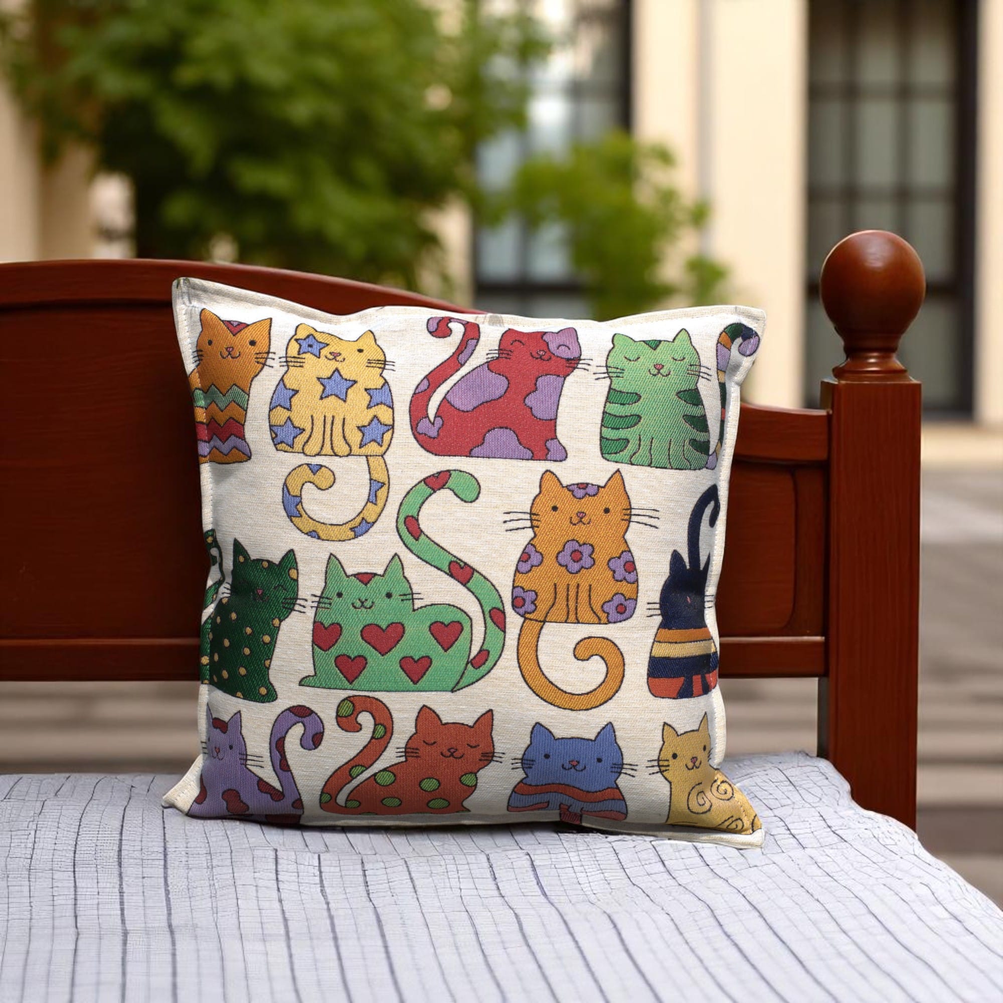 Throw Pillow 4Pcs –Decorative Cushion Covers for Cat Lovers
