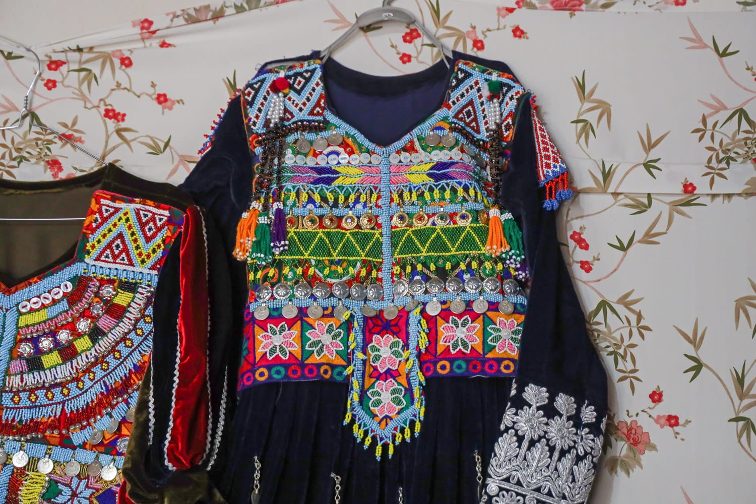 hand embroidered dress design Linen flower hand-embroidered dress DARIA