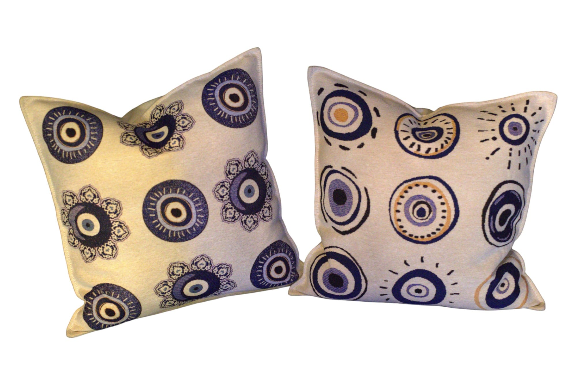 Embroidered Throw Pillow Cover – Set of 2 pillow covers,18x18 inch Boho Decor
