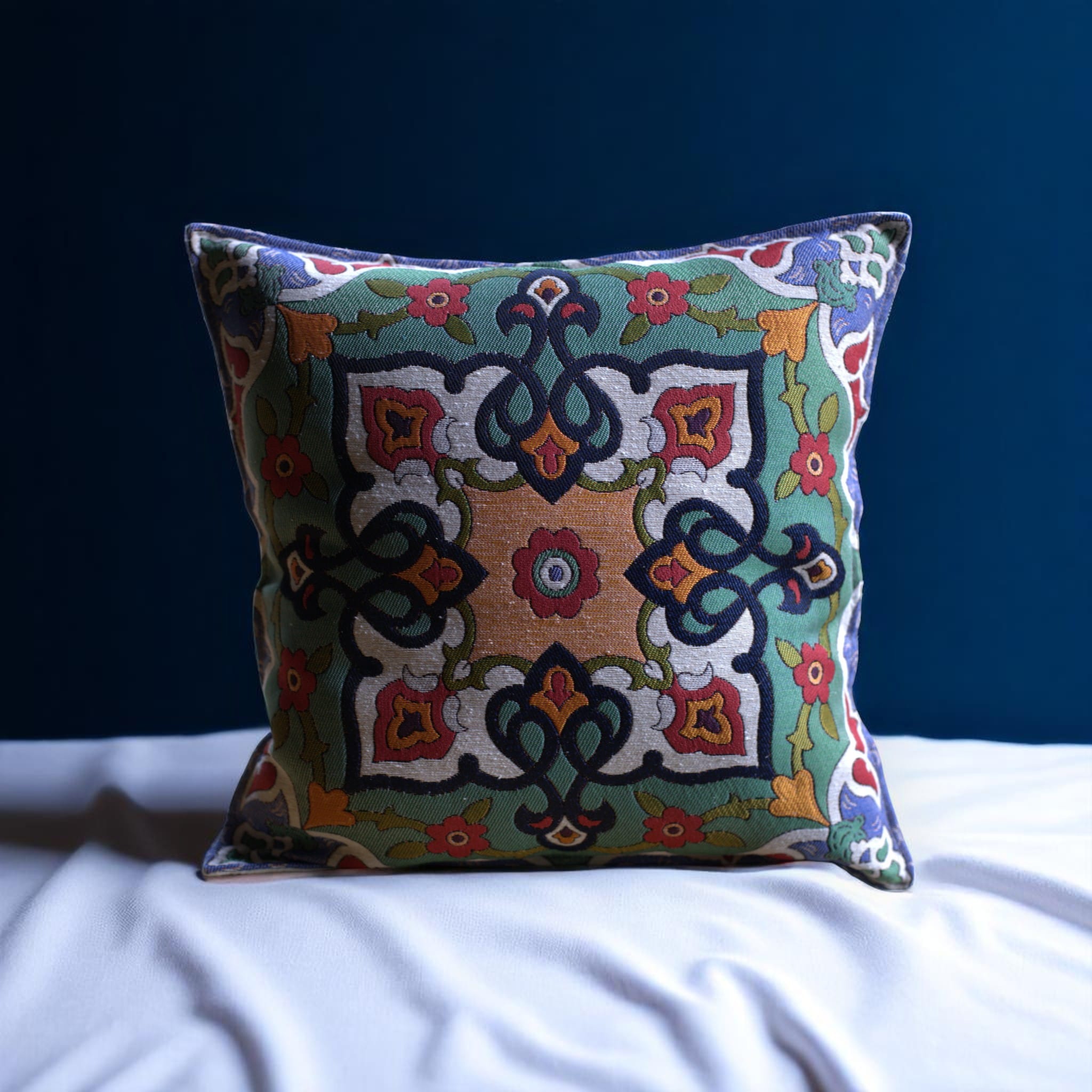 2 pcs Suzani Pillow Cover Handmade, 45x45 cm, Living Room Throw Pillow, bed decor pillow