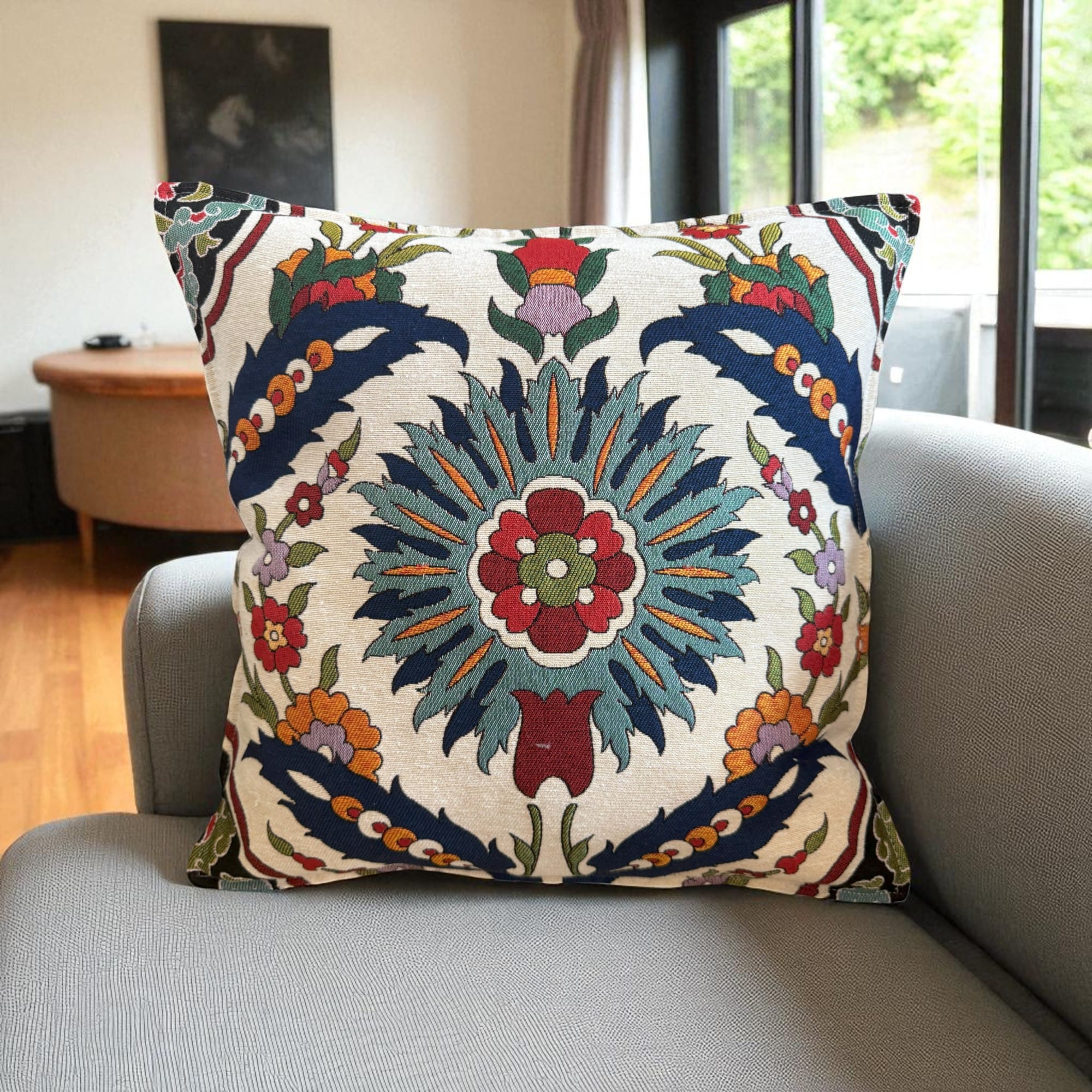 Turkish Pillow Suzani Design