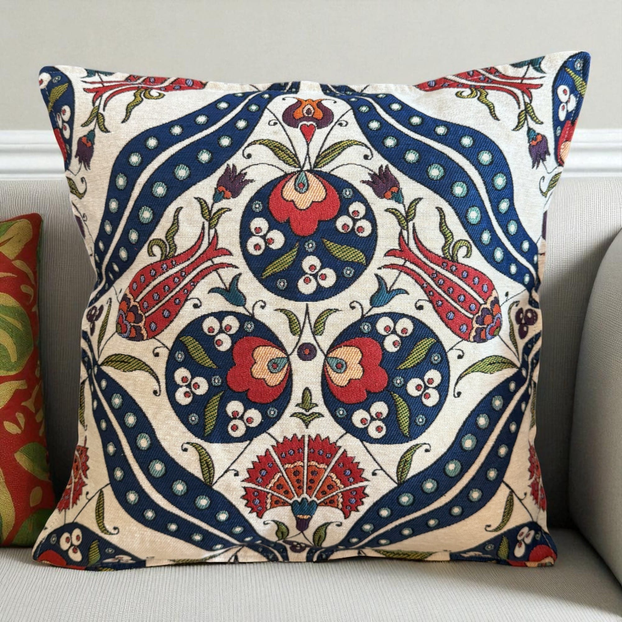 Cushion Cover Handmade, Set of 2, Suzani Decor Pillow case 45x45cm