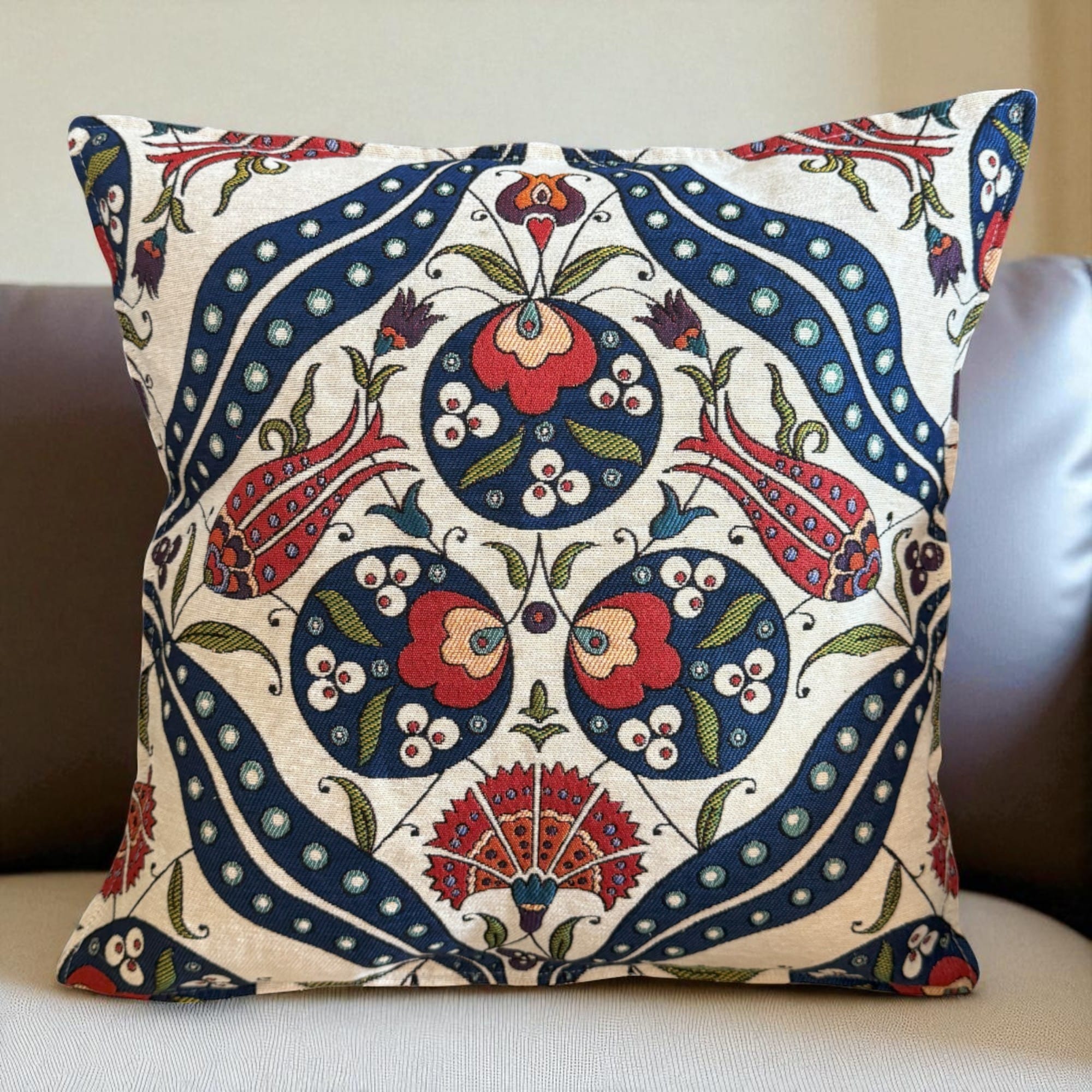 Cushion Cover Handmade, Set of 2, Suzani Decor Pillow case 45x45cm