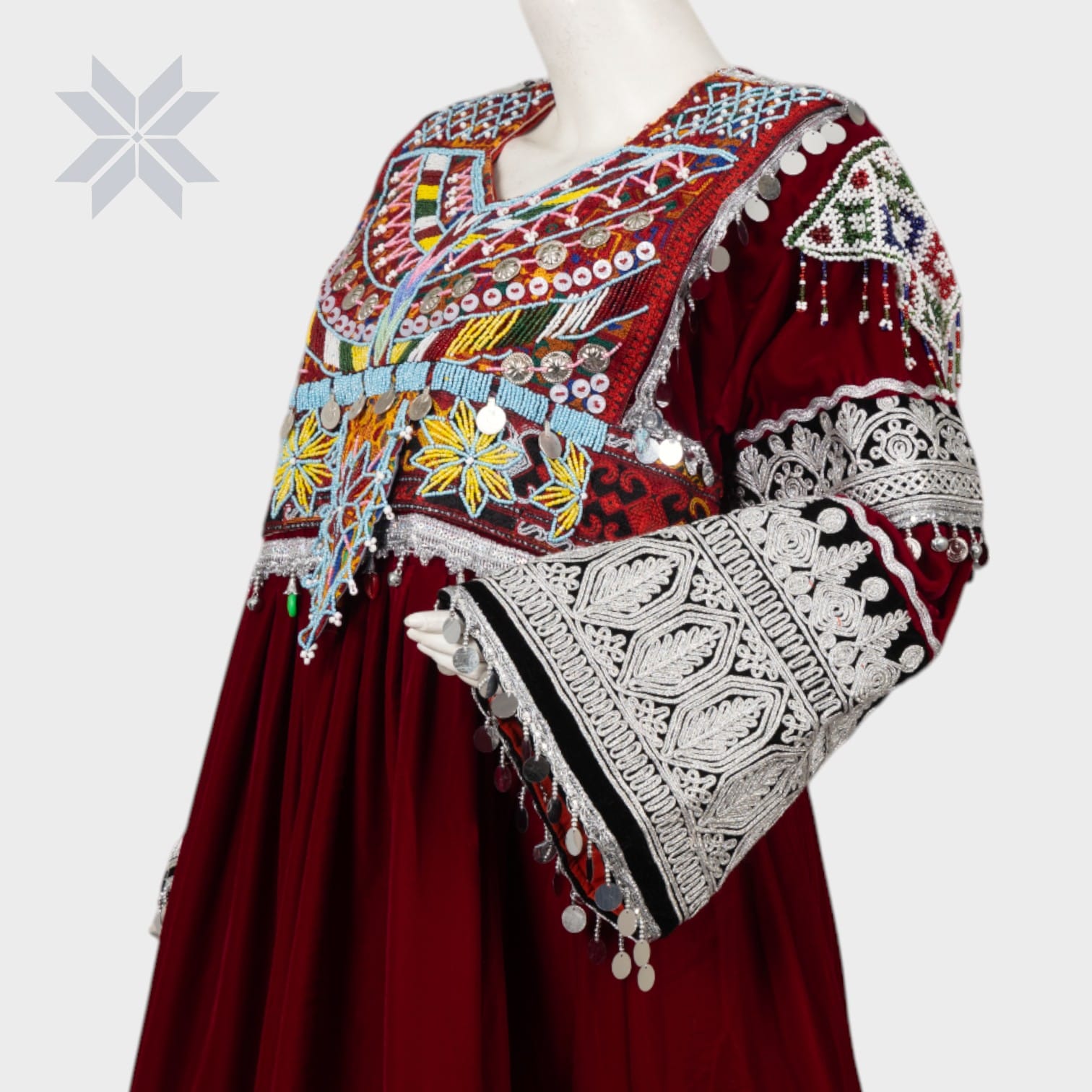 Gulbahar Maroon Embroidered Dress