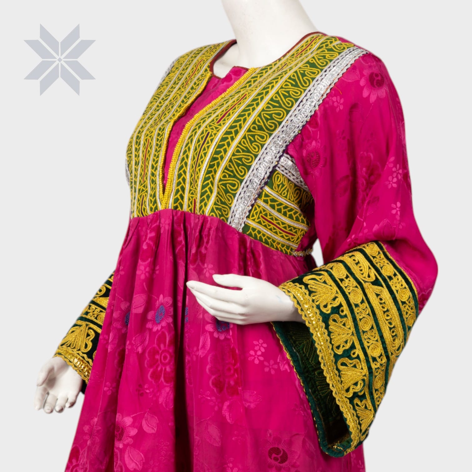 Bold Kandahari Charm Dress Handmade
