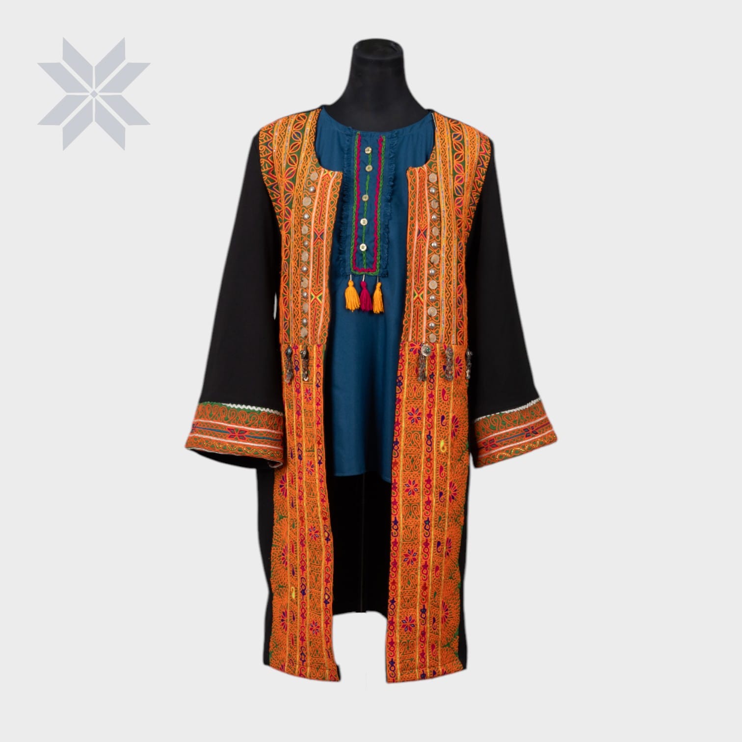Desert Sunset Embroidered Coat Set