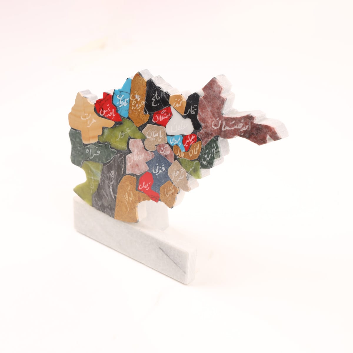 Afghanistan Provinces Stone Map