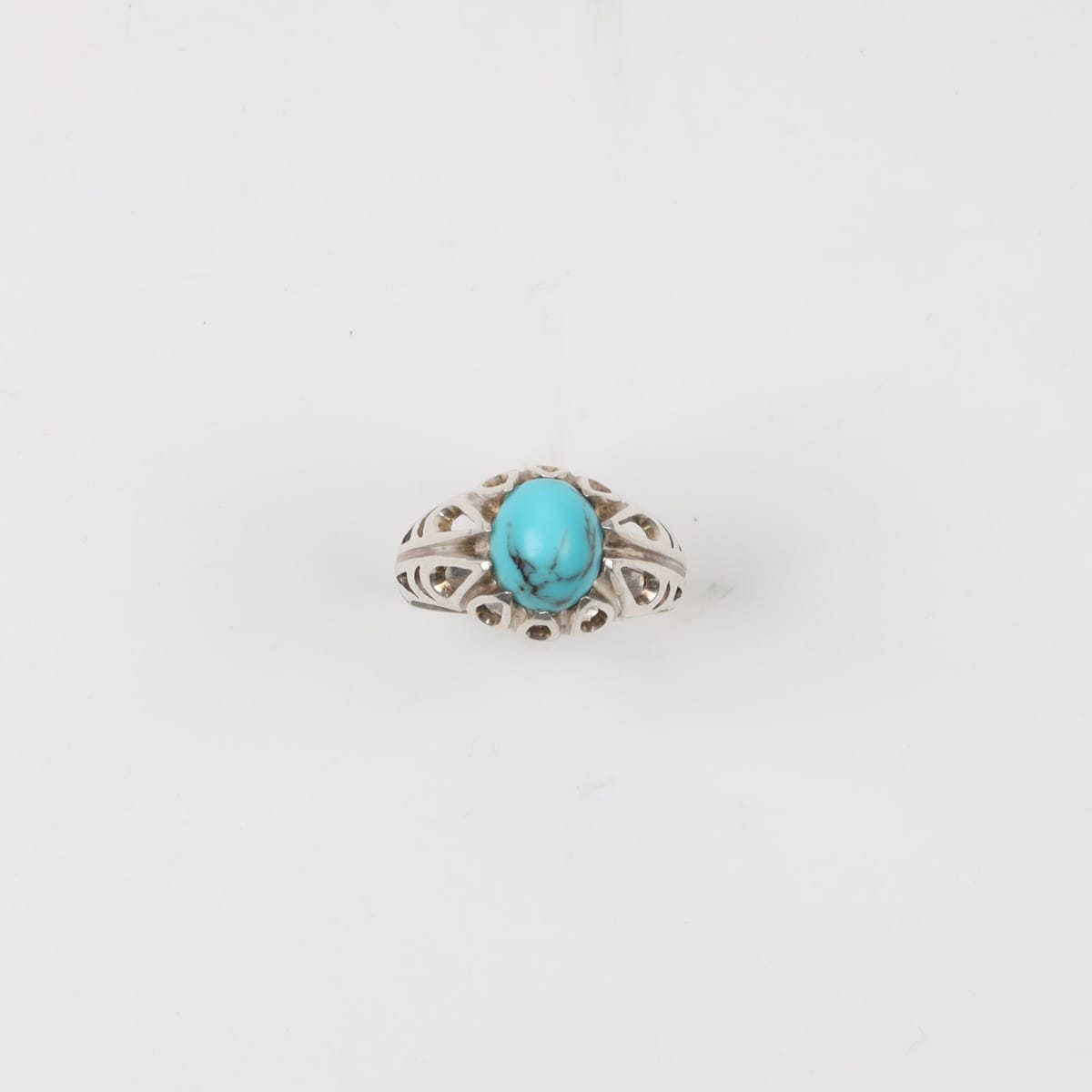 Afghan Turquoise Silver Men Ring