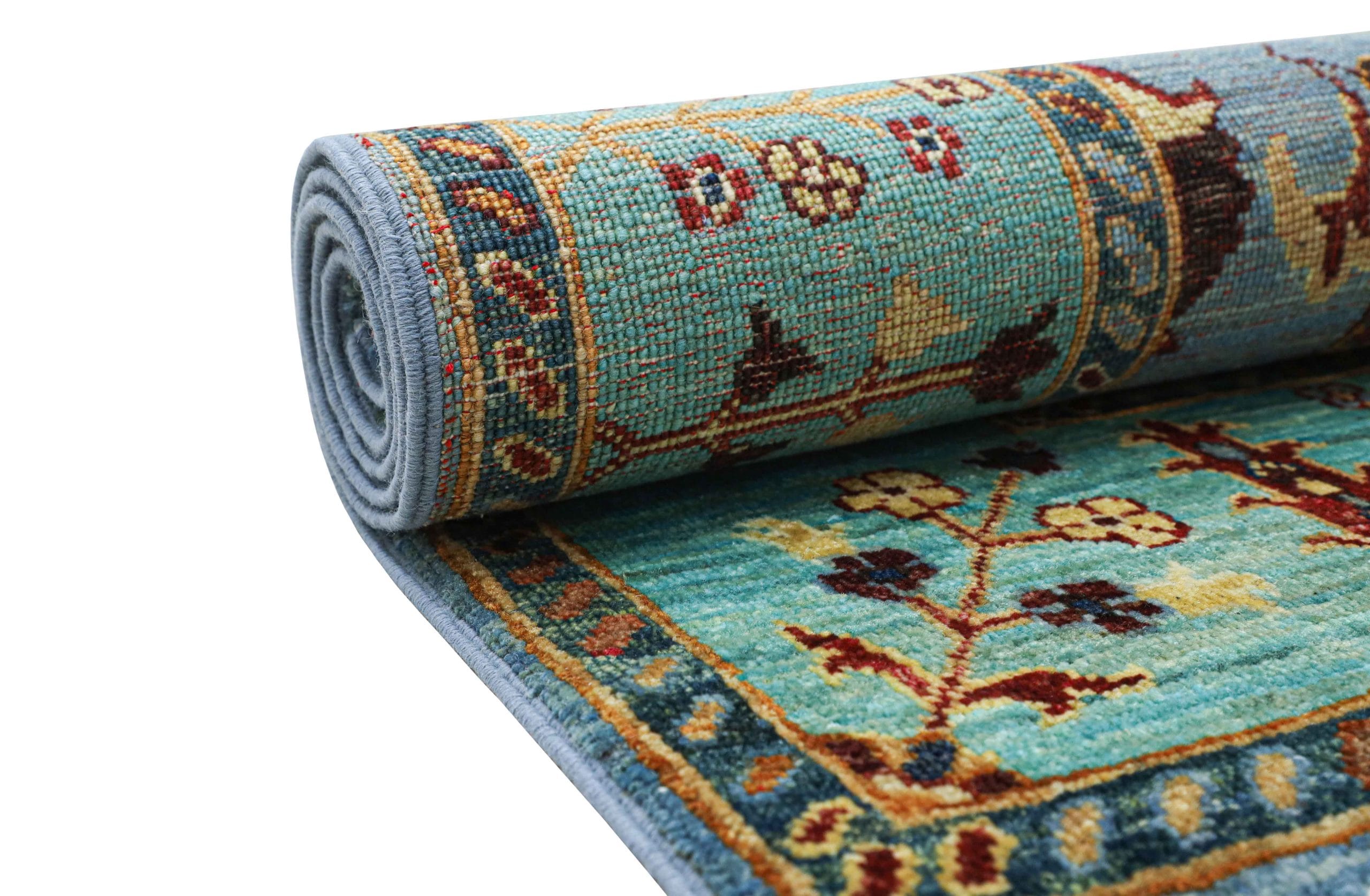 Chobrang Rug – Sultani Gul Design, Blue & Red,
