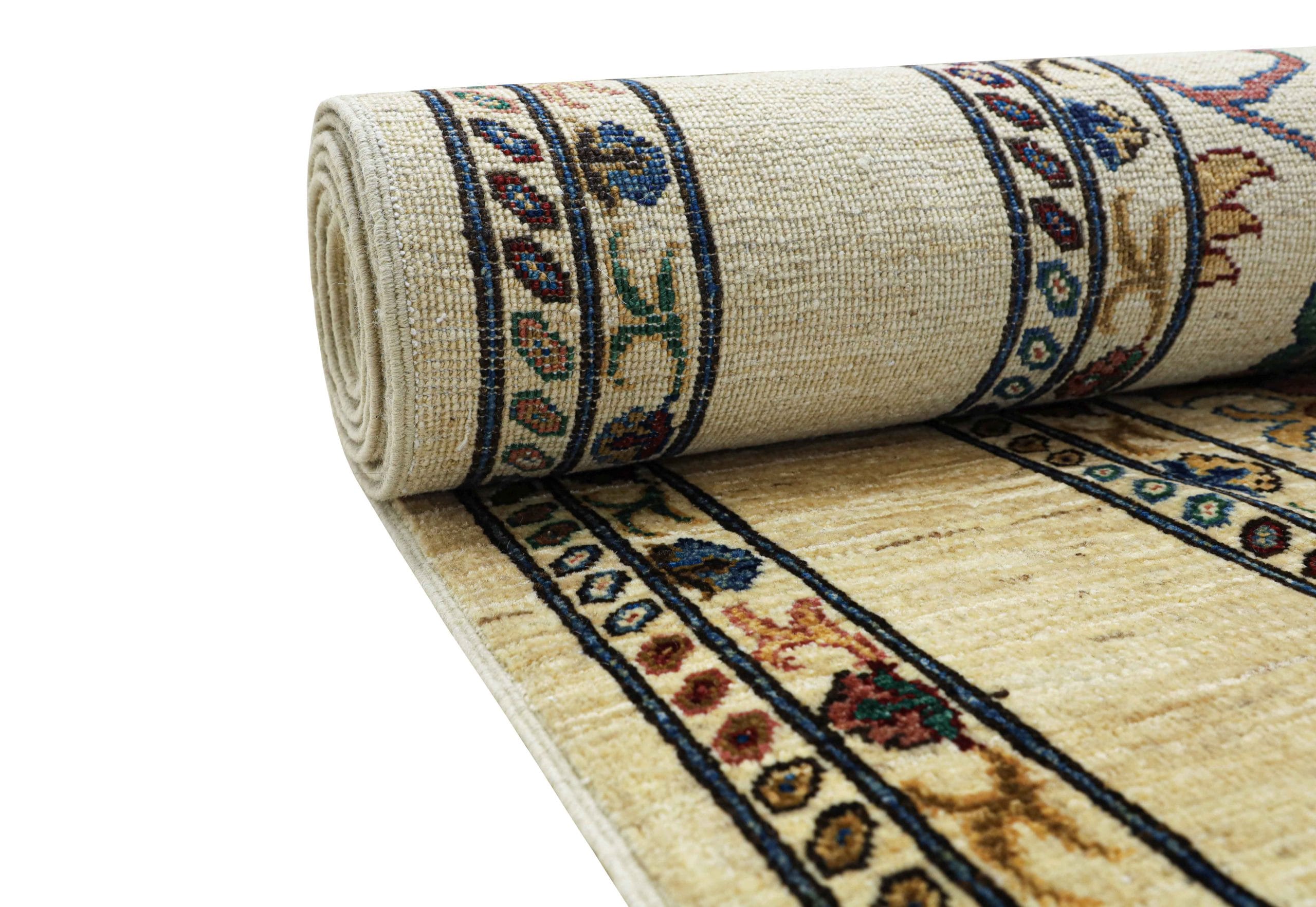 SULTANI GUL WOOD COLOR RUG HANDMADE