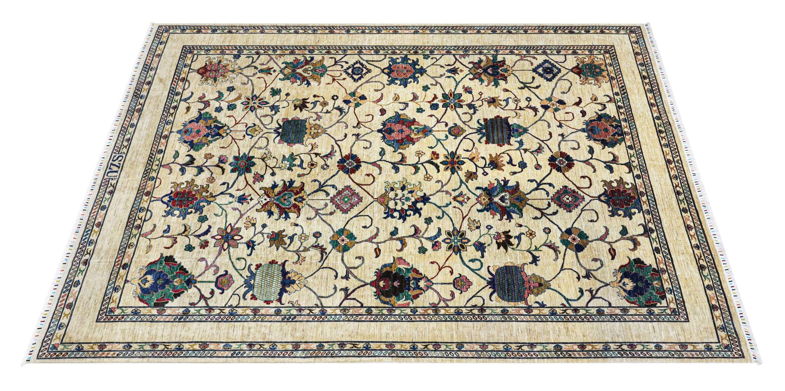 SULTANI GUL WOOD COLOR RUG HANDMADE