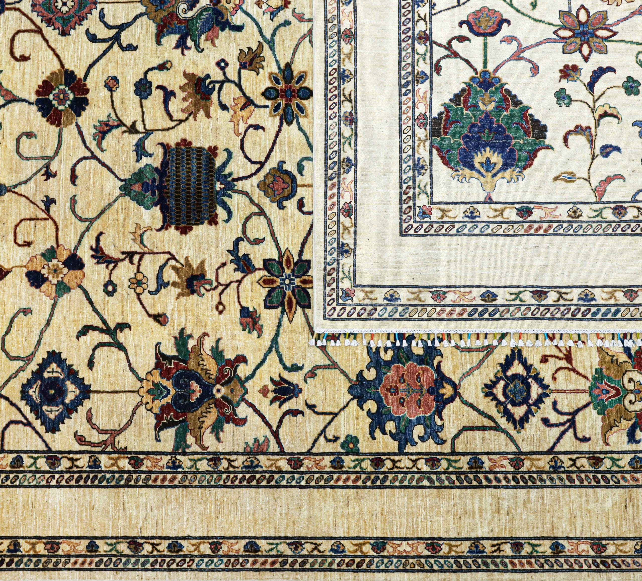SULTANI GUL WOOD COLOR RUG HANDMADE