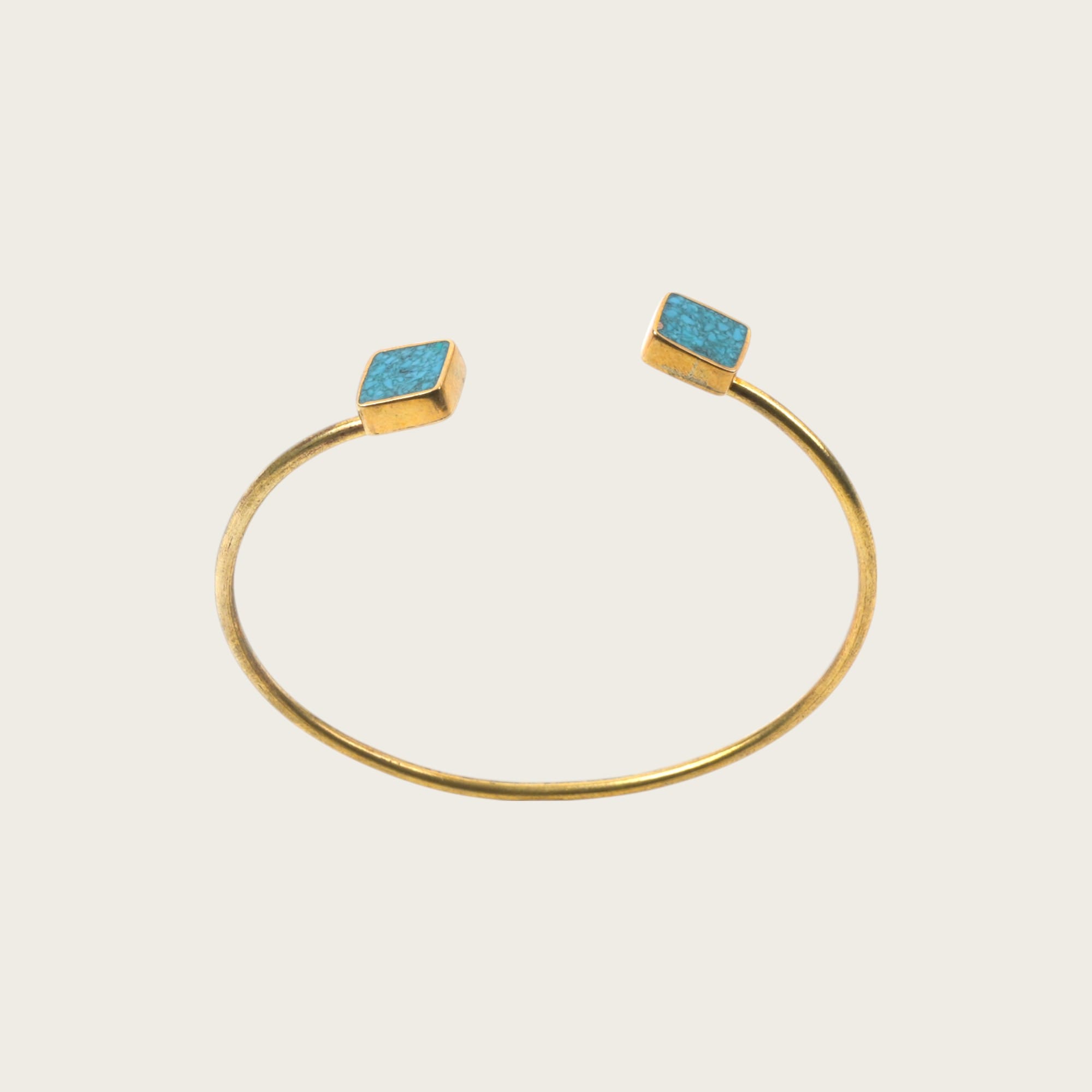Bracelet Gold Plated Handmade Turquoise