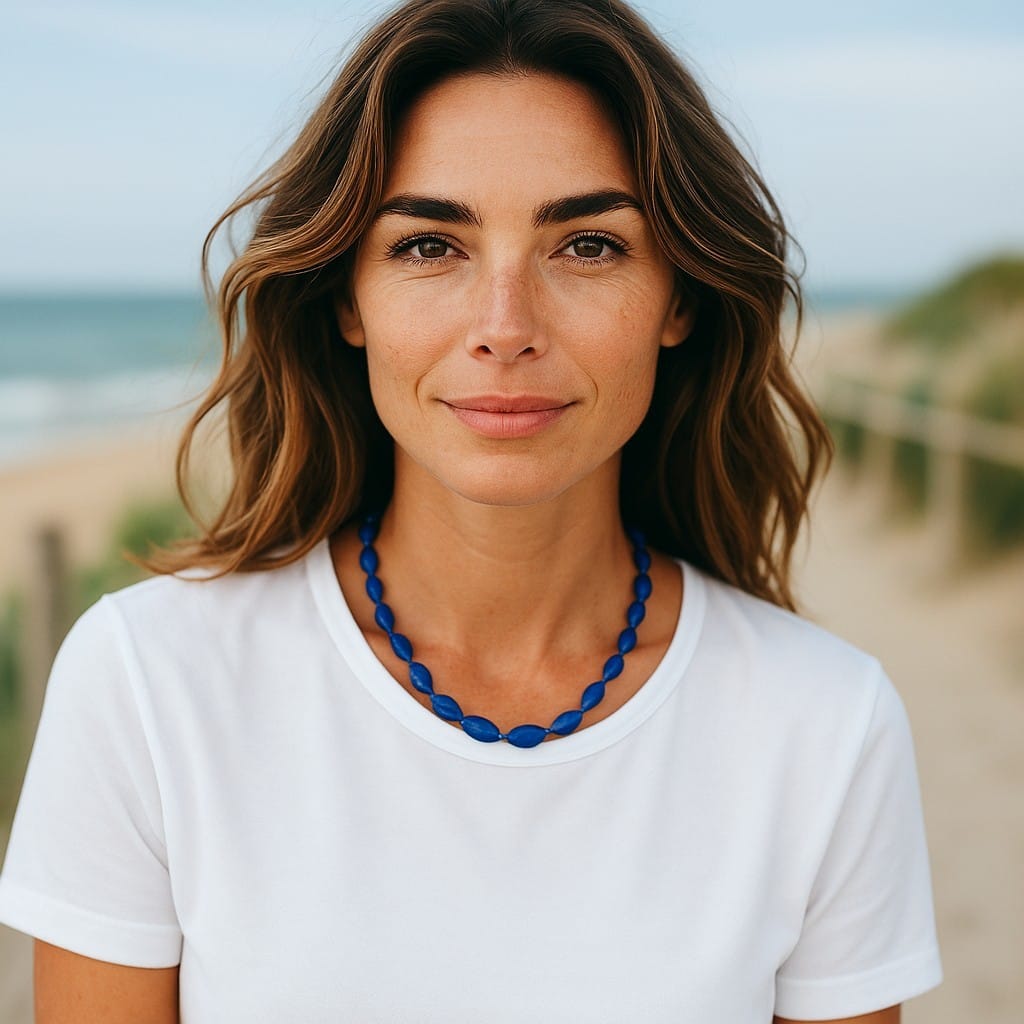 Lapis Lazuli Beaded Necklace | Beaded Choker Necklace