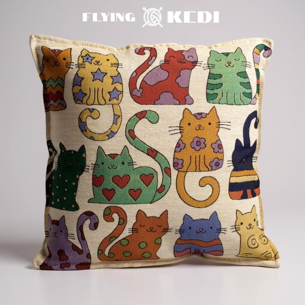 Throw Pillow 4Pcs –Decorative Cushion Covers for Cat Lovers