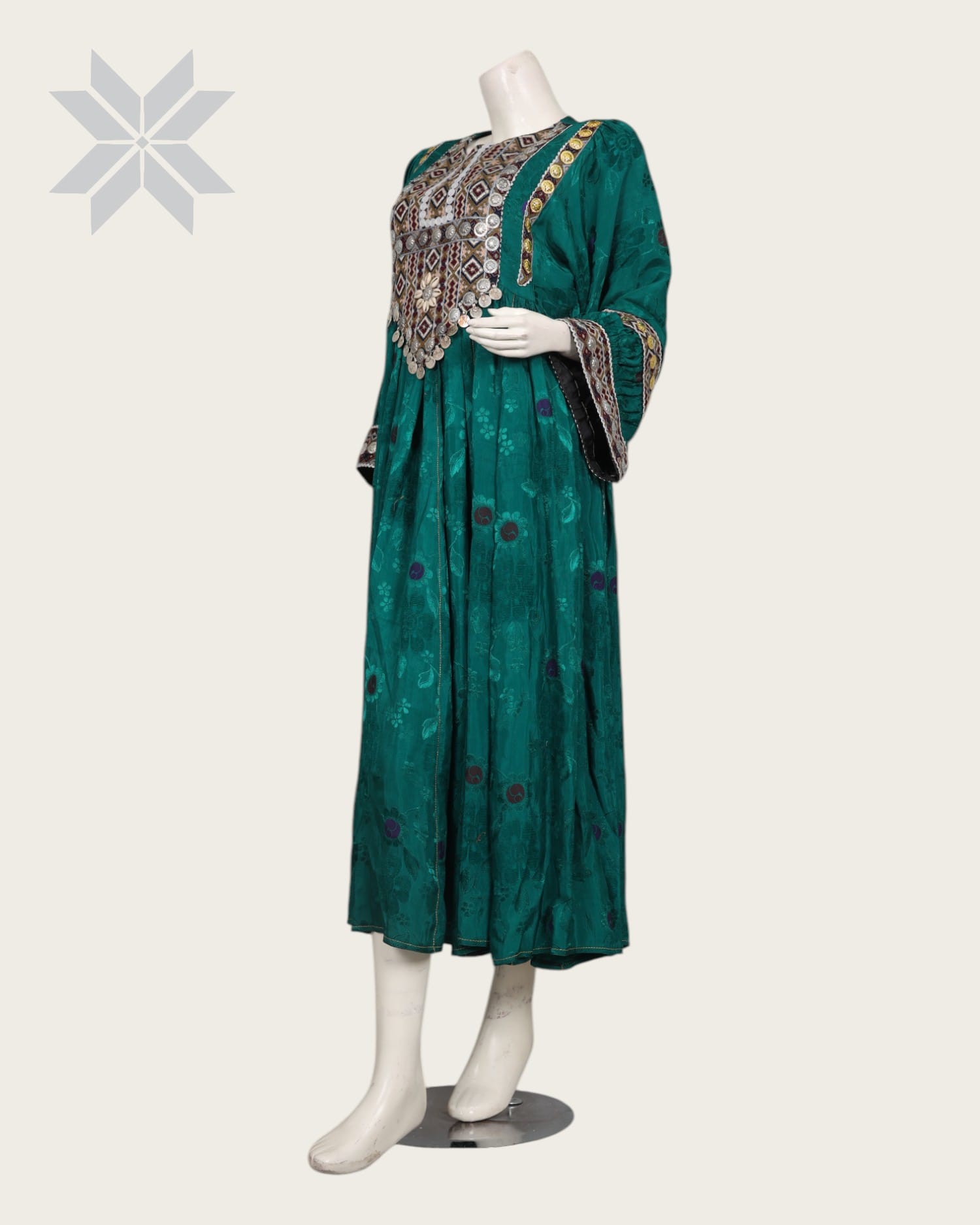 Green Balochi Embroidered Women Dress Handmade
