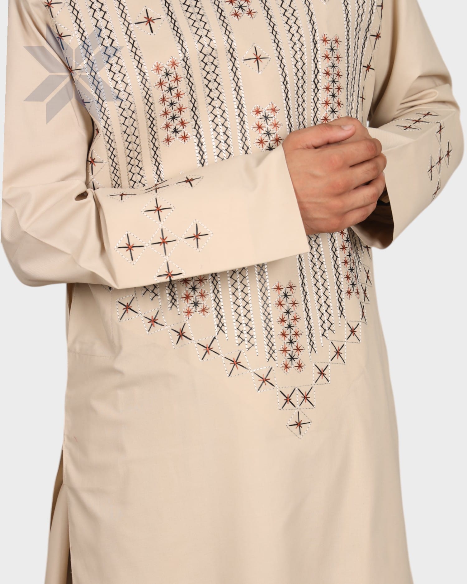 Creami Men’s Embroidered Kurta Set, Male Afghan Clothes