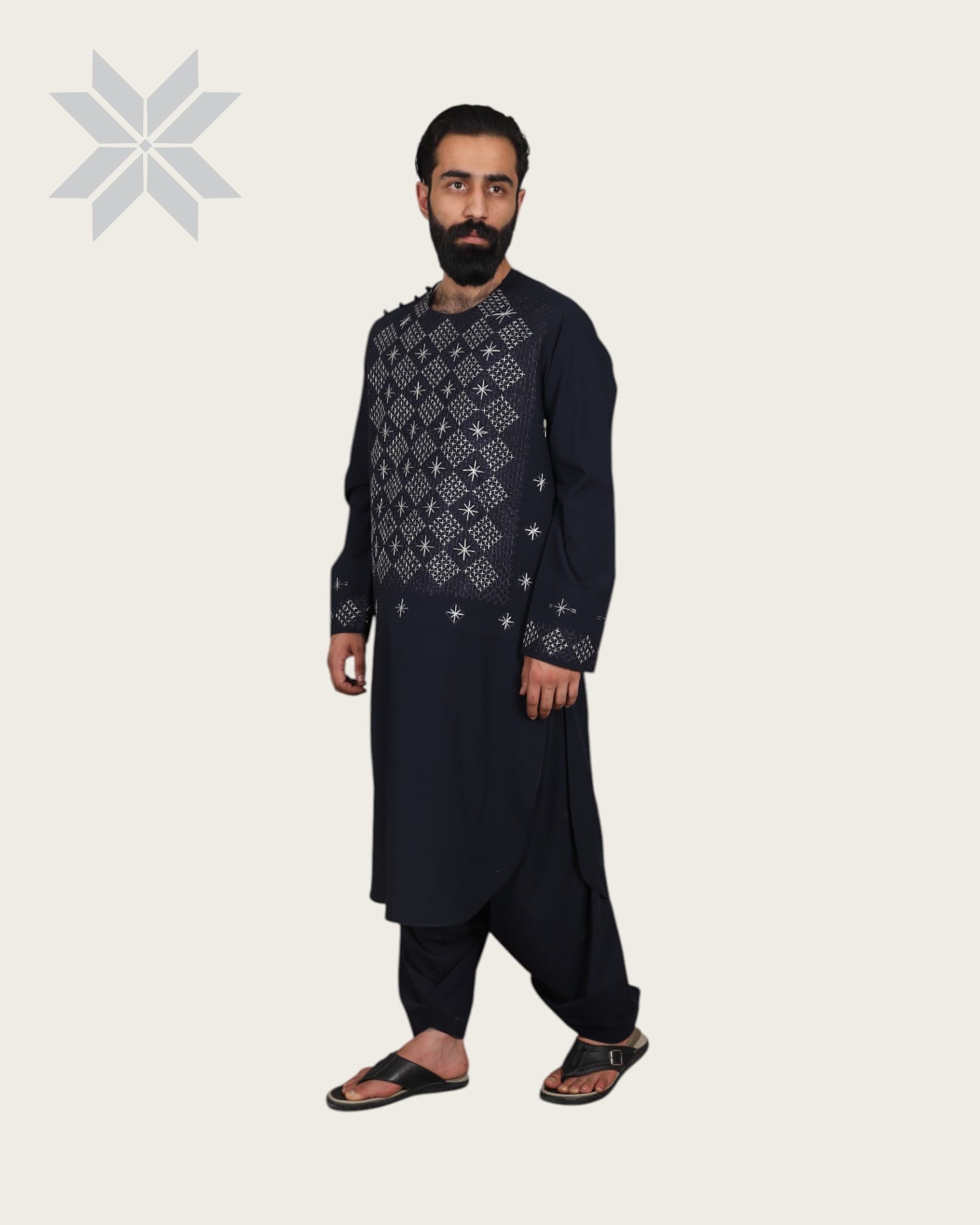 Navy Star Men’s Embroidered cloth Set