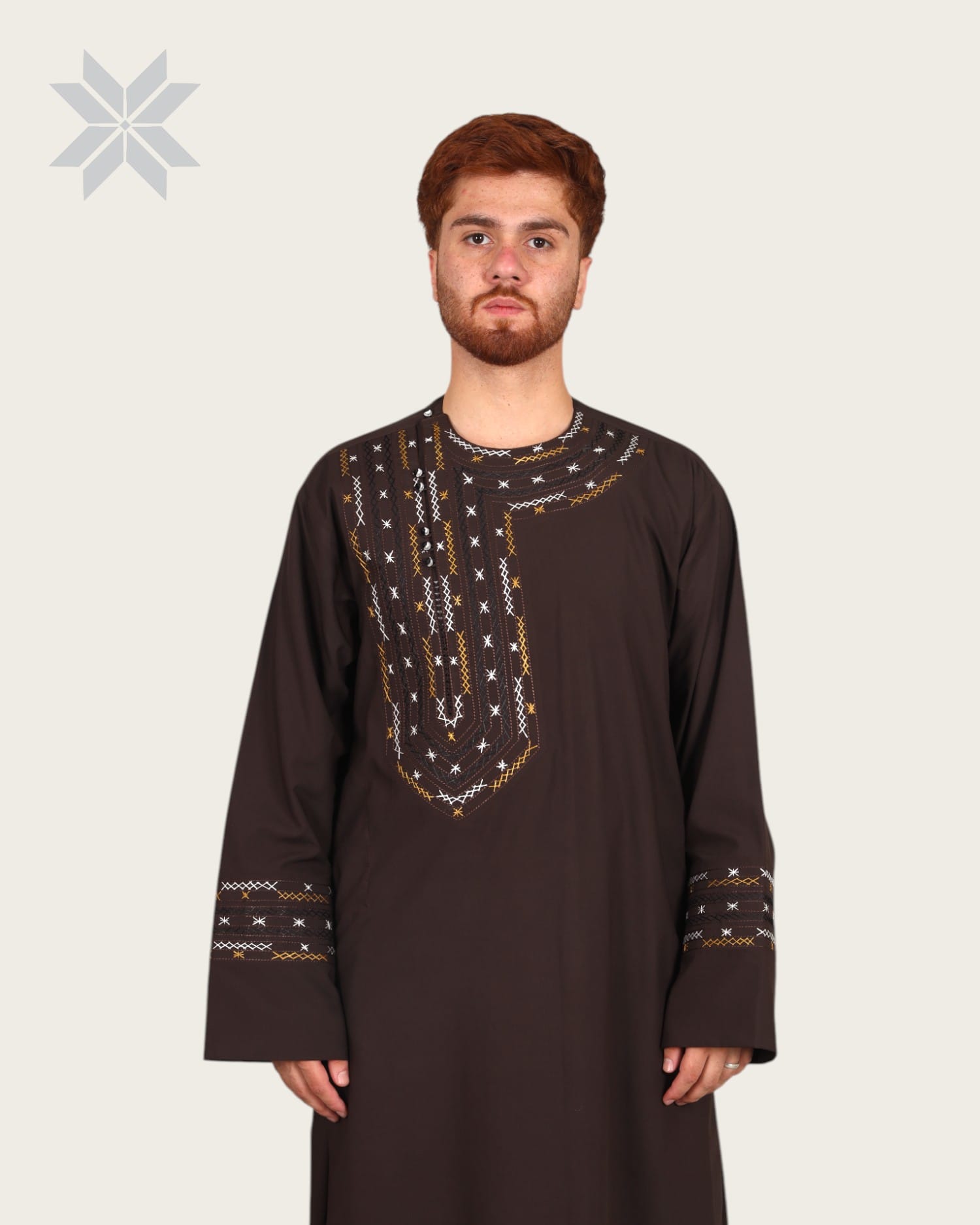 Black Men’s Qassimay Style with Fine Embroidery