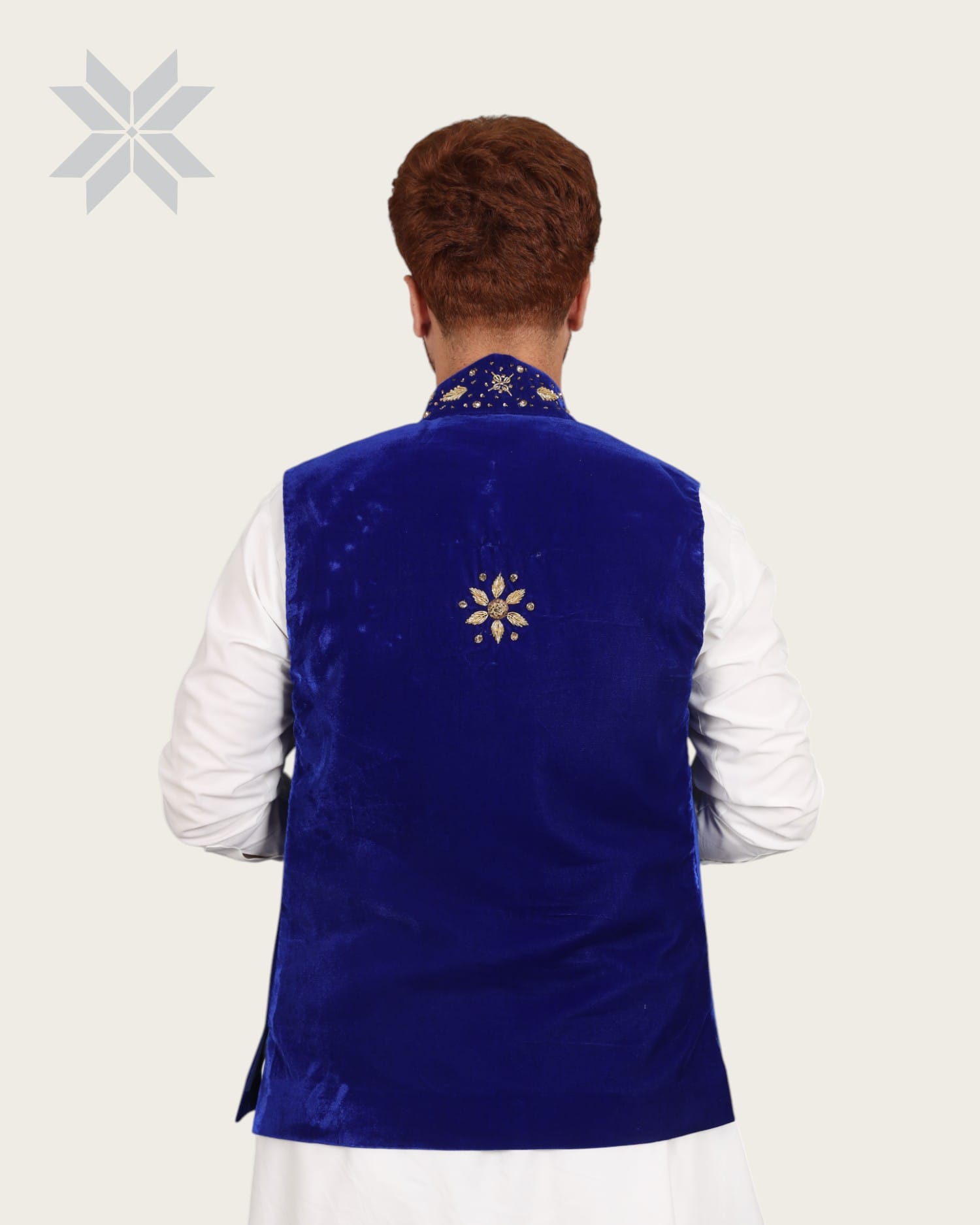 Blue Velvet Silma Men Waistcoat