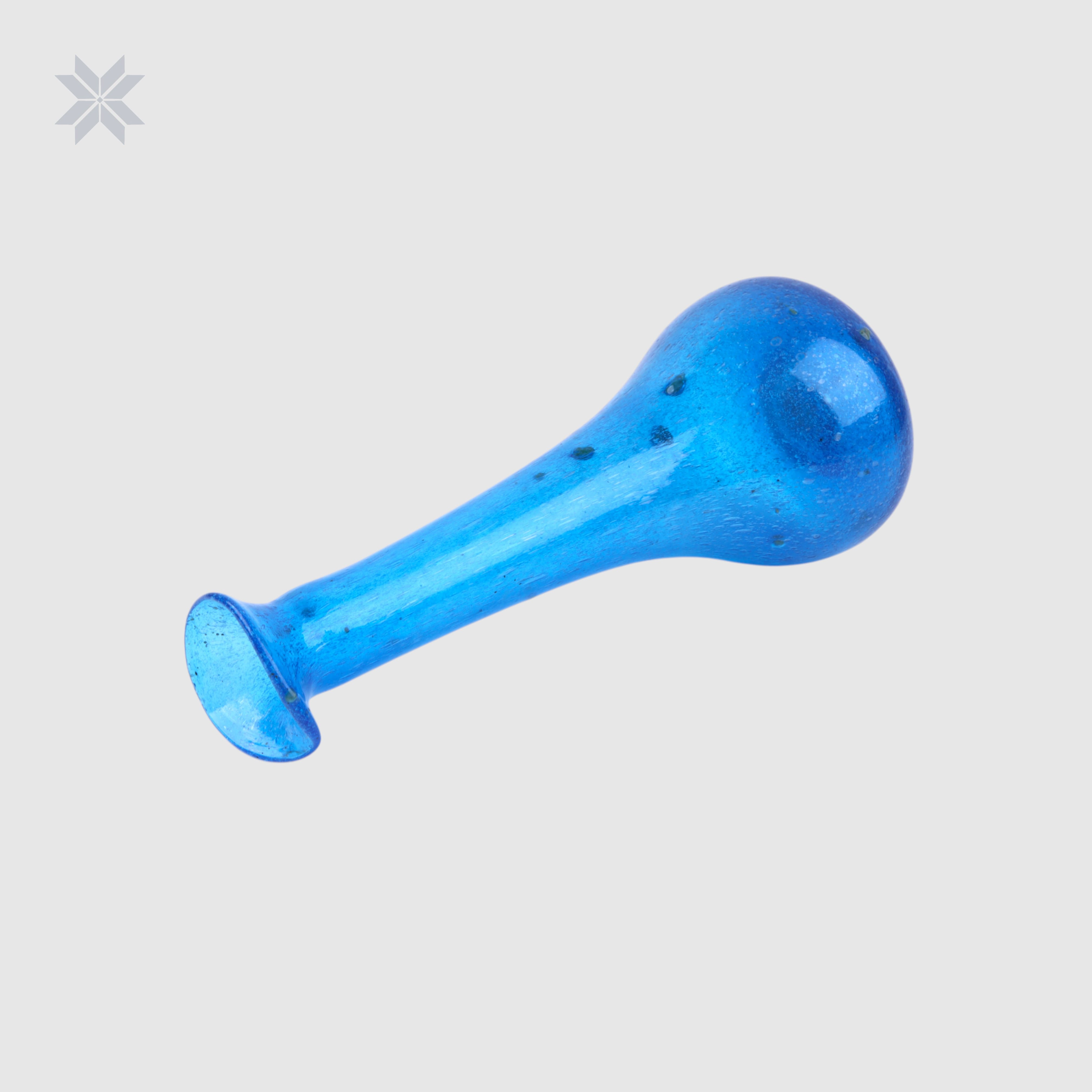 Vase Hand-Blown Afghan Blue Glass Vase – Long Neck Jack Gardan Daraaz