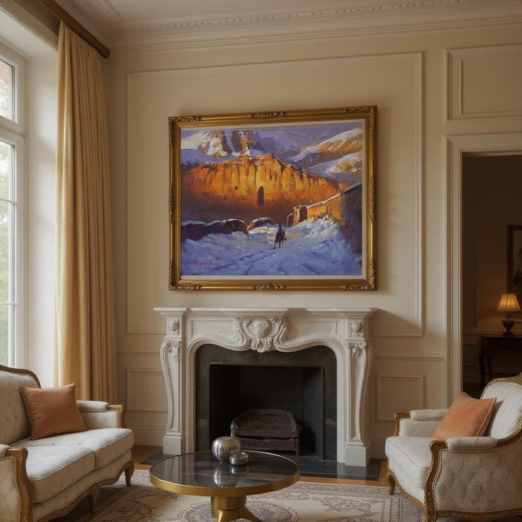 Oil Painting Echoes of Bamyan