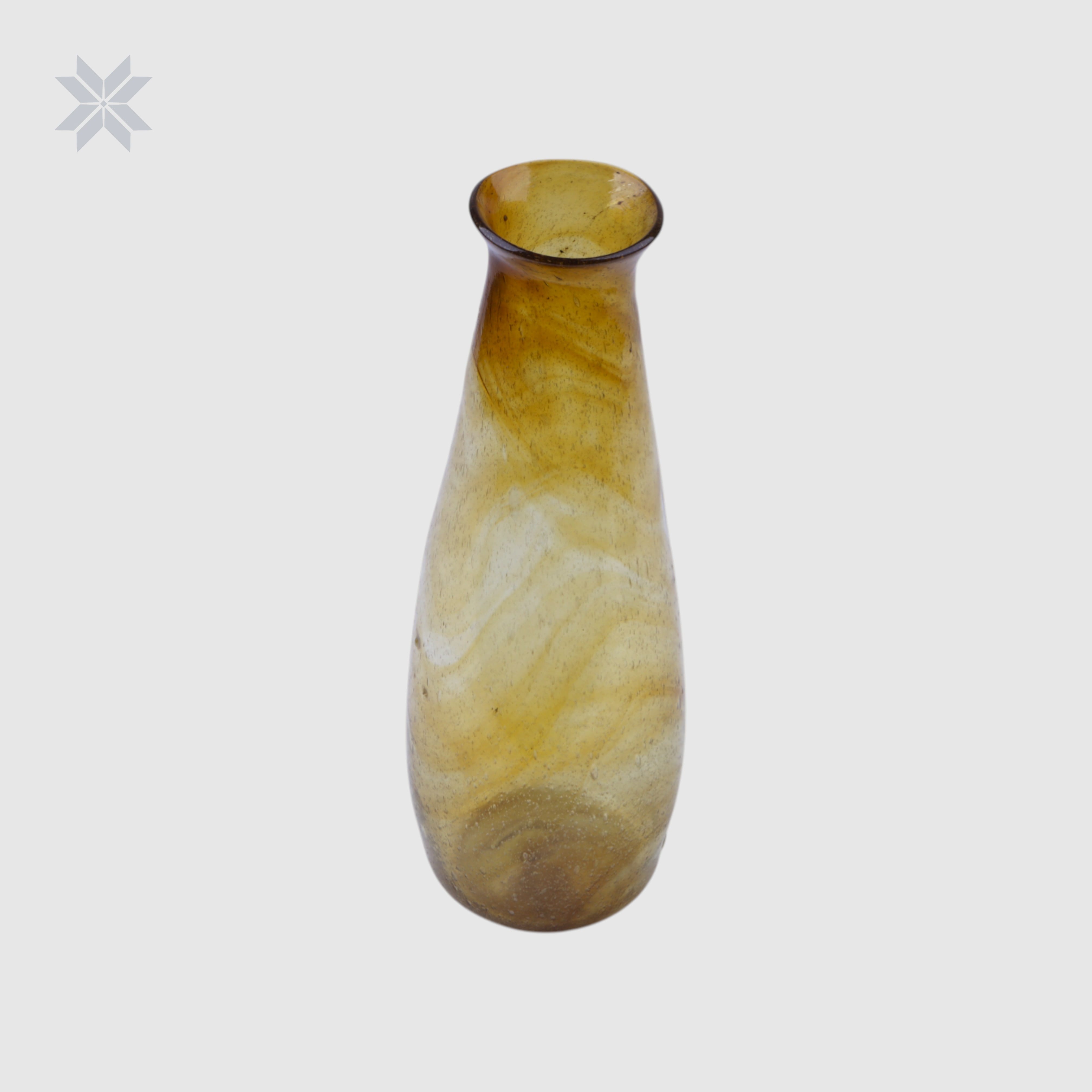 Brown Glass Vase- Elegant Vintage-Style Flower Vase