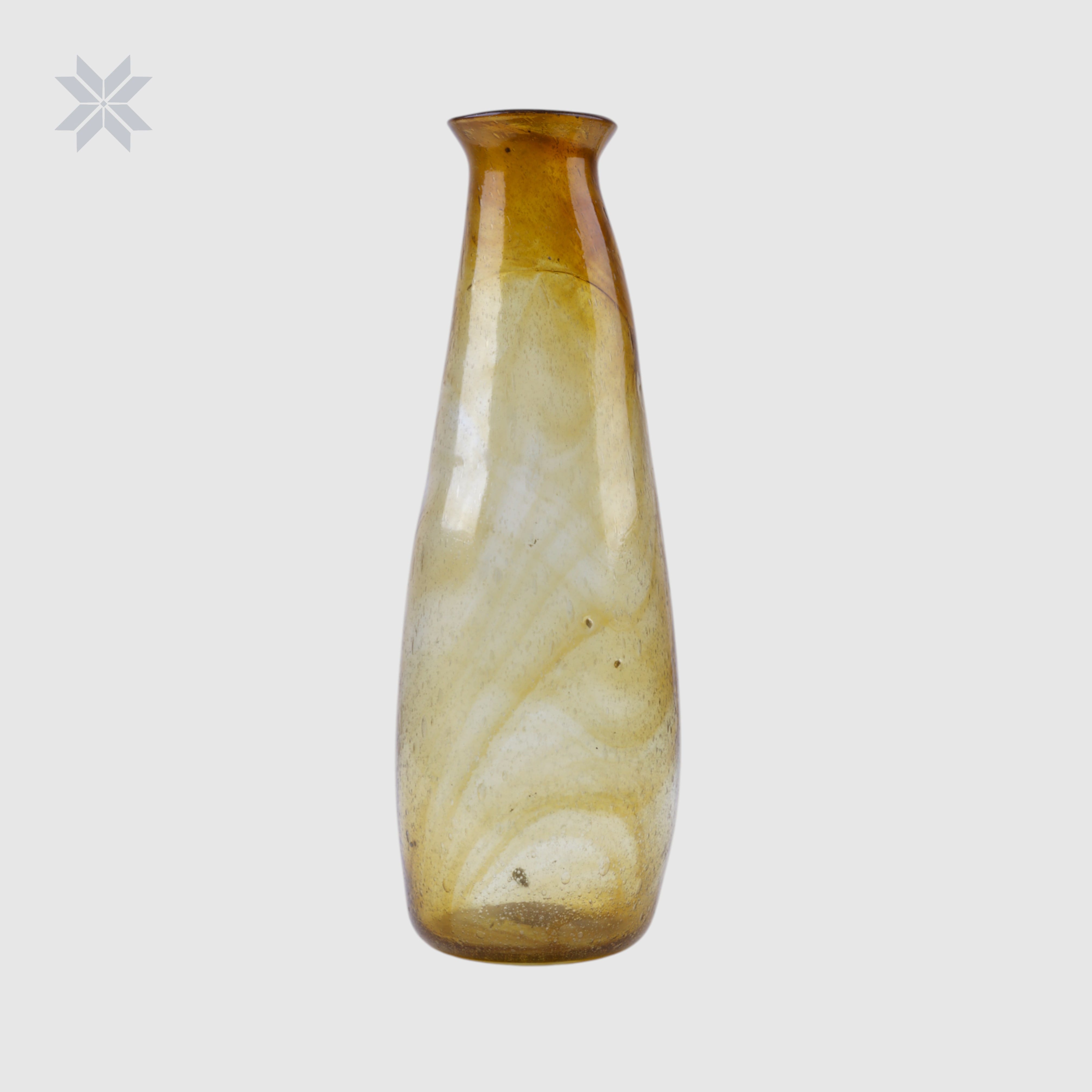 Brown Glass Vase- Elegant Vintage-Style Flower Vase