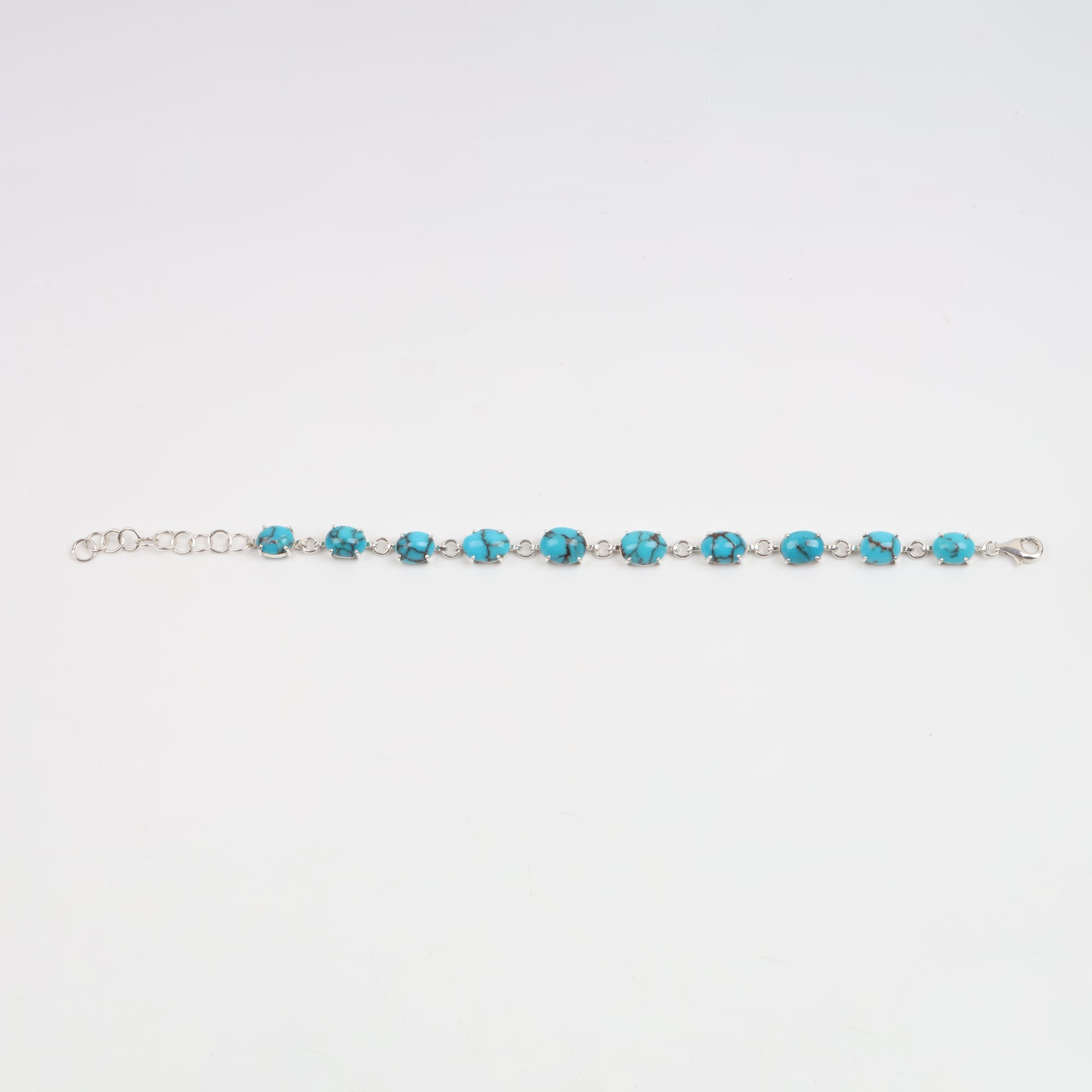 Afghan Turquoise Sterling Silver Bracelet