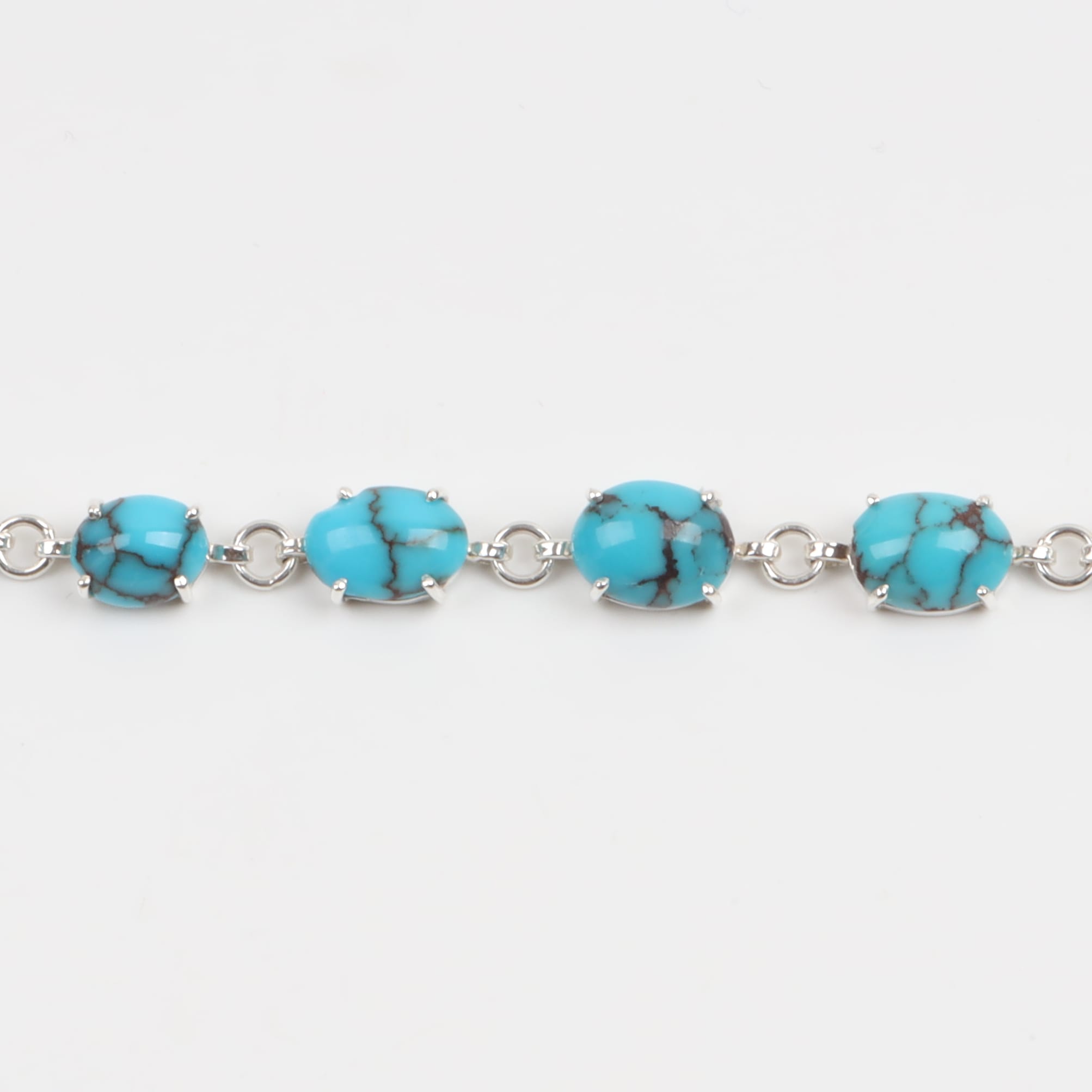 Afghan Turquoise Sterling Silver Bracelet