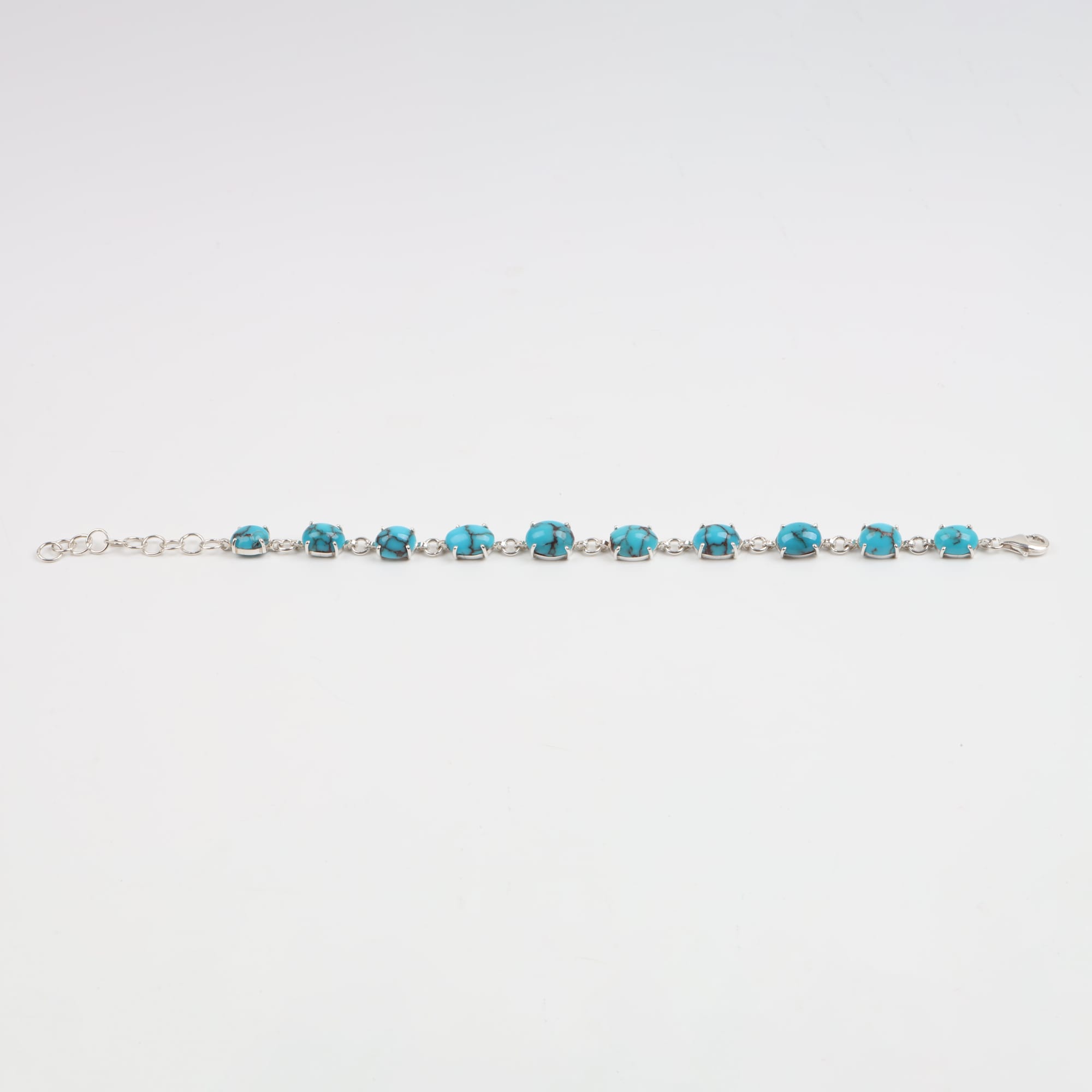 Afghan Turquoise Sterling Silver Bracelet