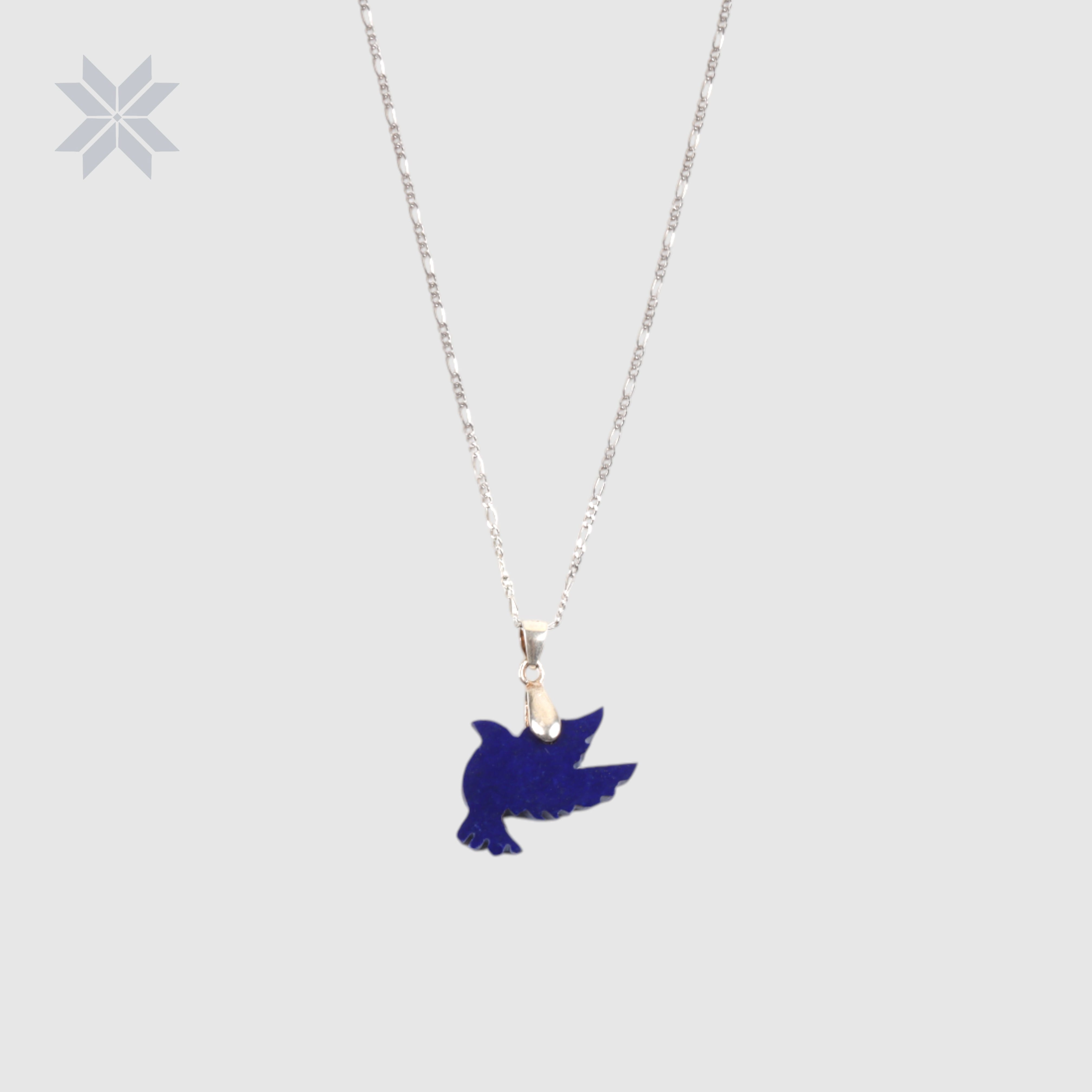 Lapis Lazuli Dove Set Handcrafted with Silver, Lightweight