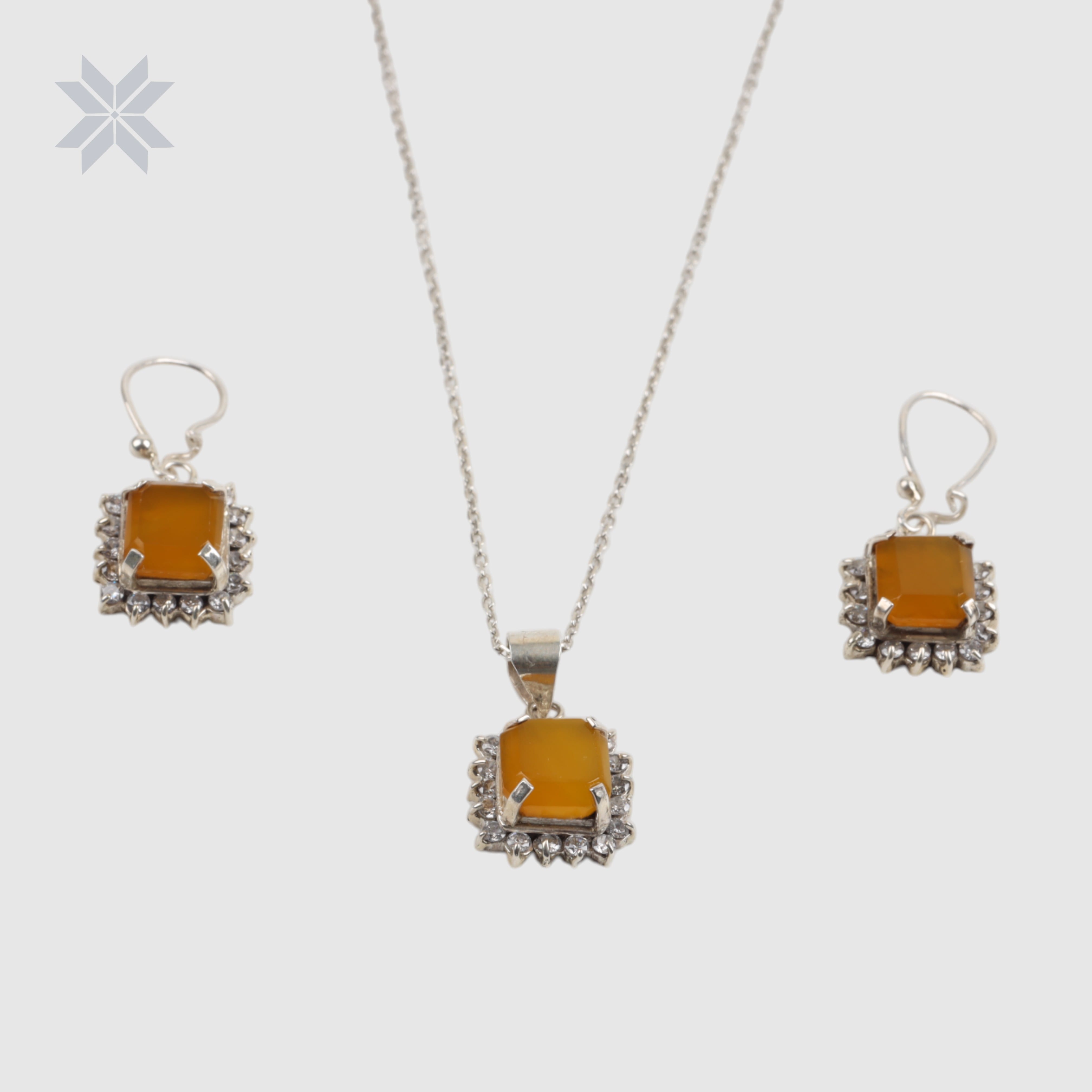 Yellow Agate Royal Jewelry Set