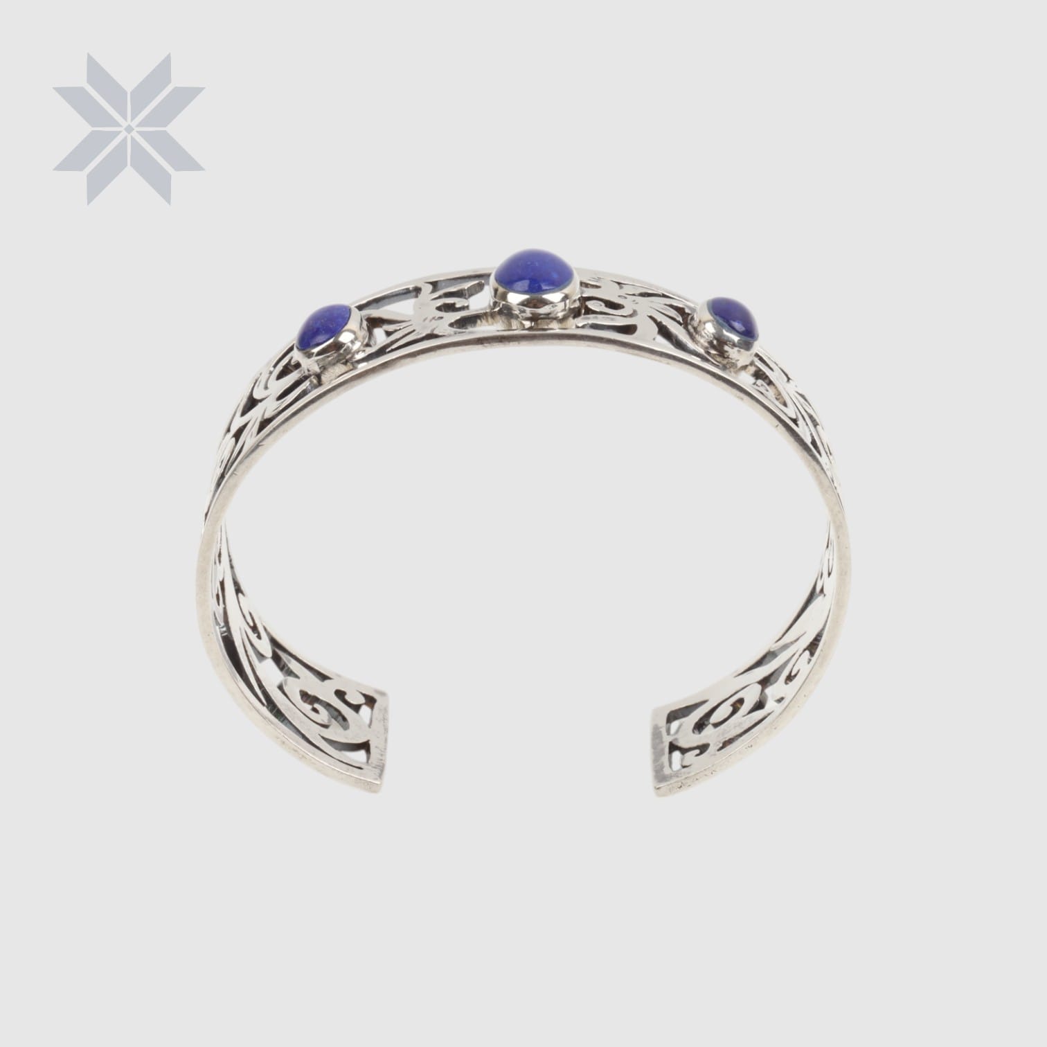 Handcrafted Silver Lapis Lazuli Cuff Bracelet