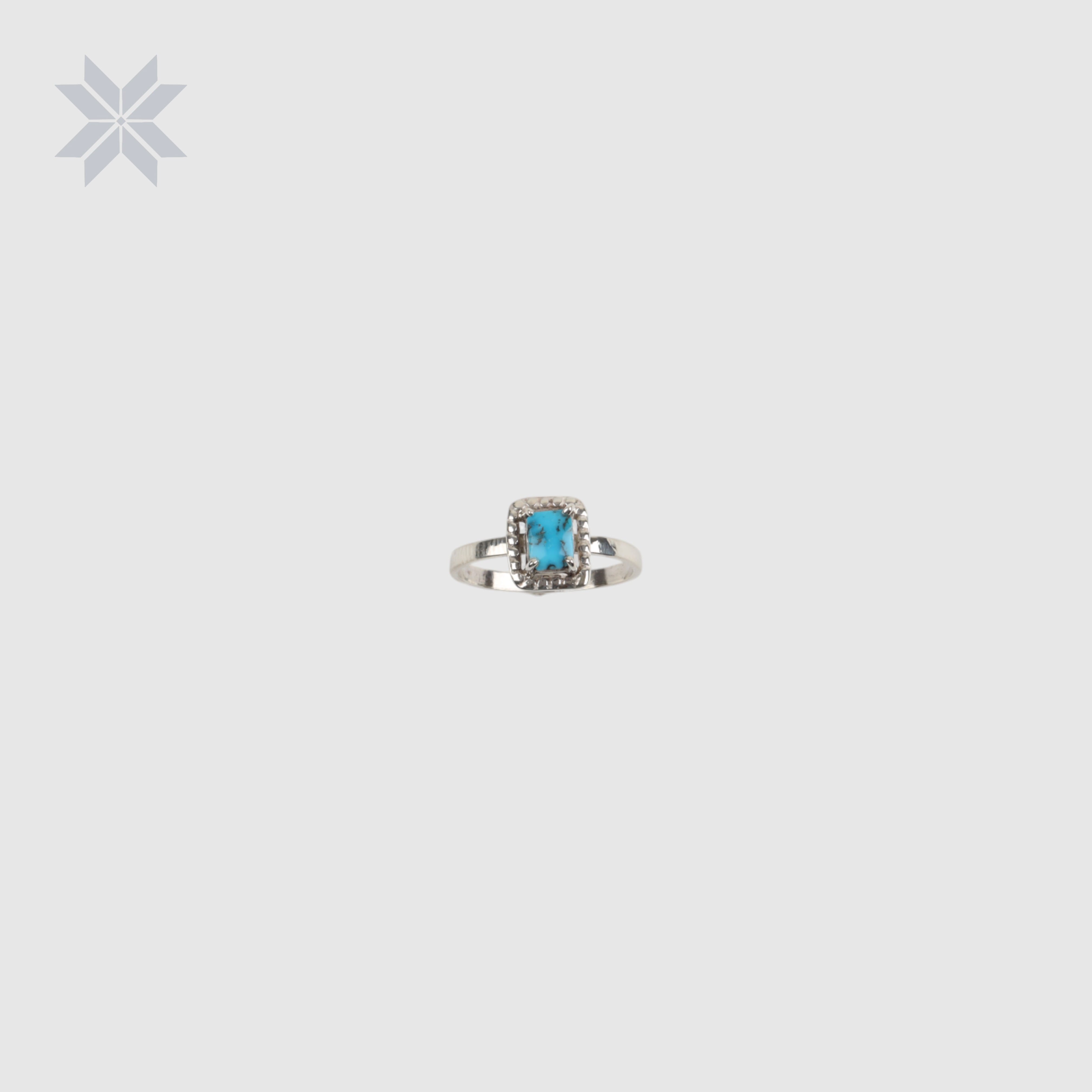 Turquoise Elegance Square Necklace, Earrings and Ring Set