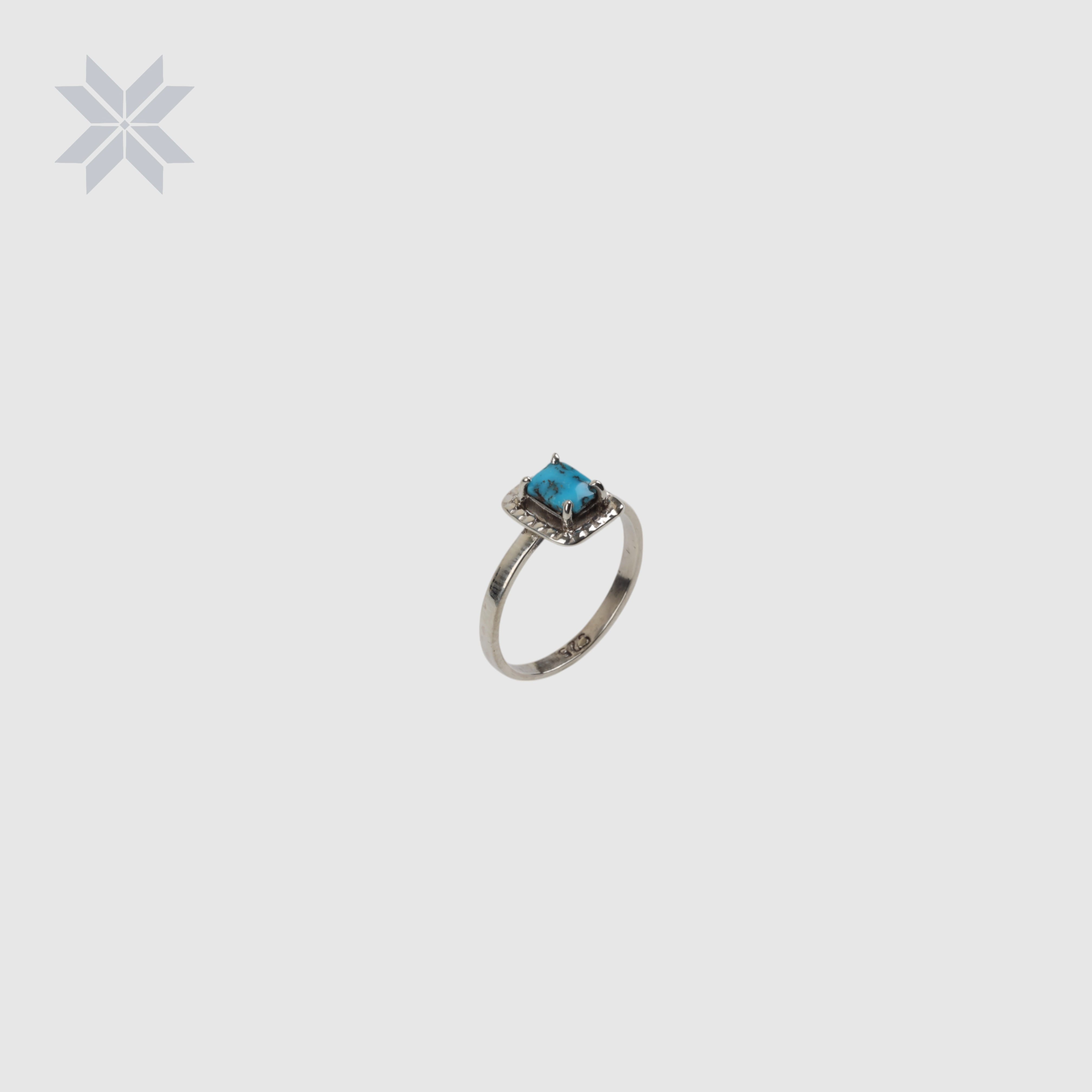 Turquoise Elegance Square Necklace, Earrings and Ring Set