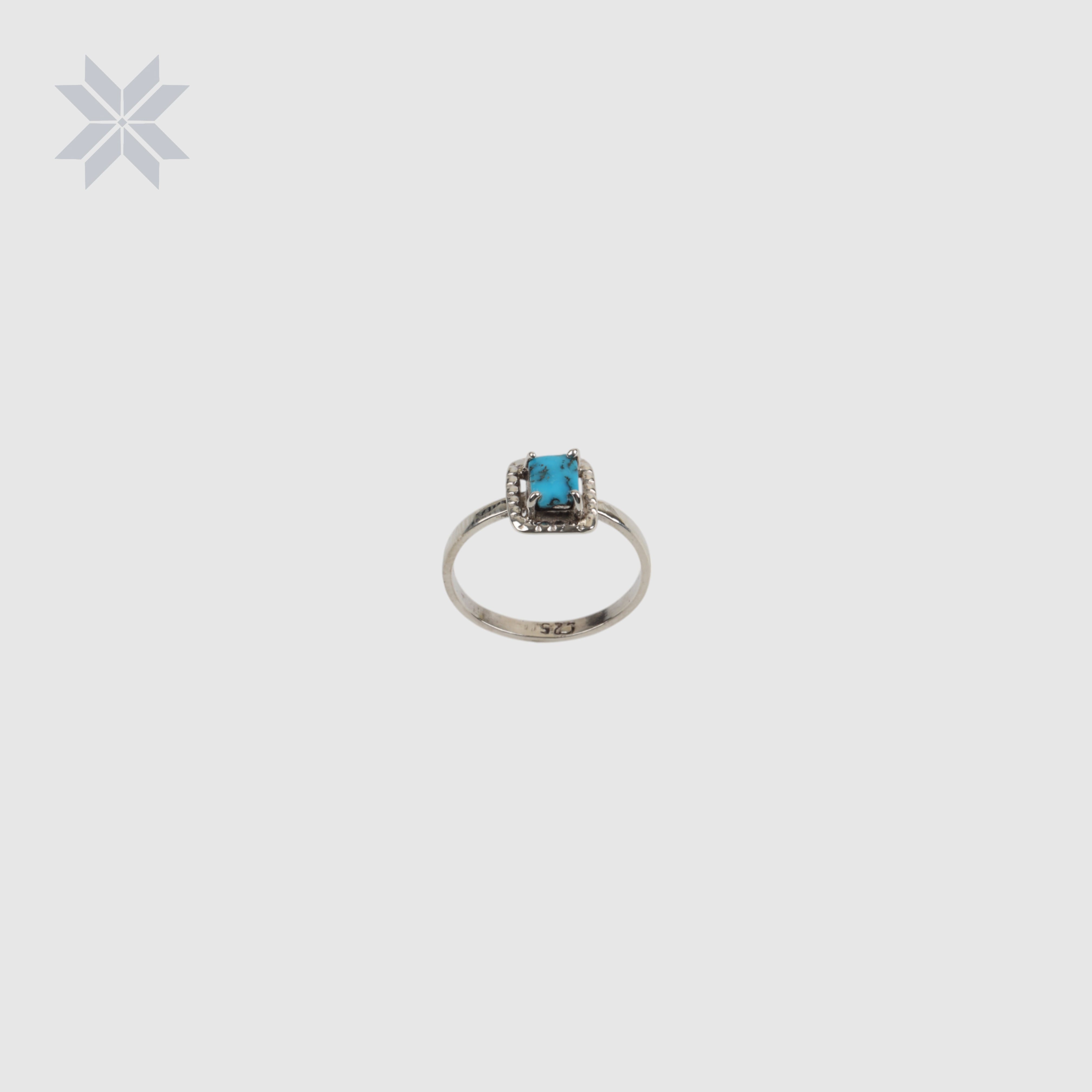 Turquoise Elegance Square Necklace, Earrings and Ring Set