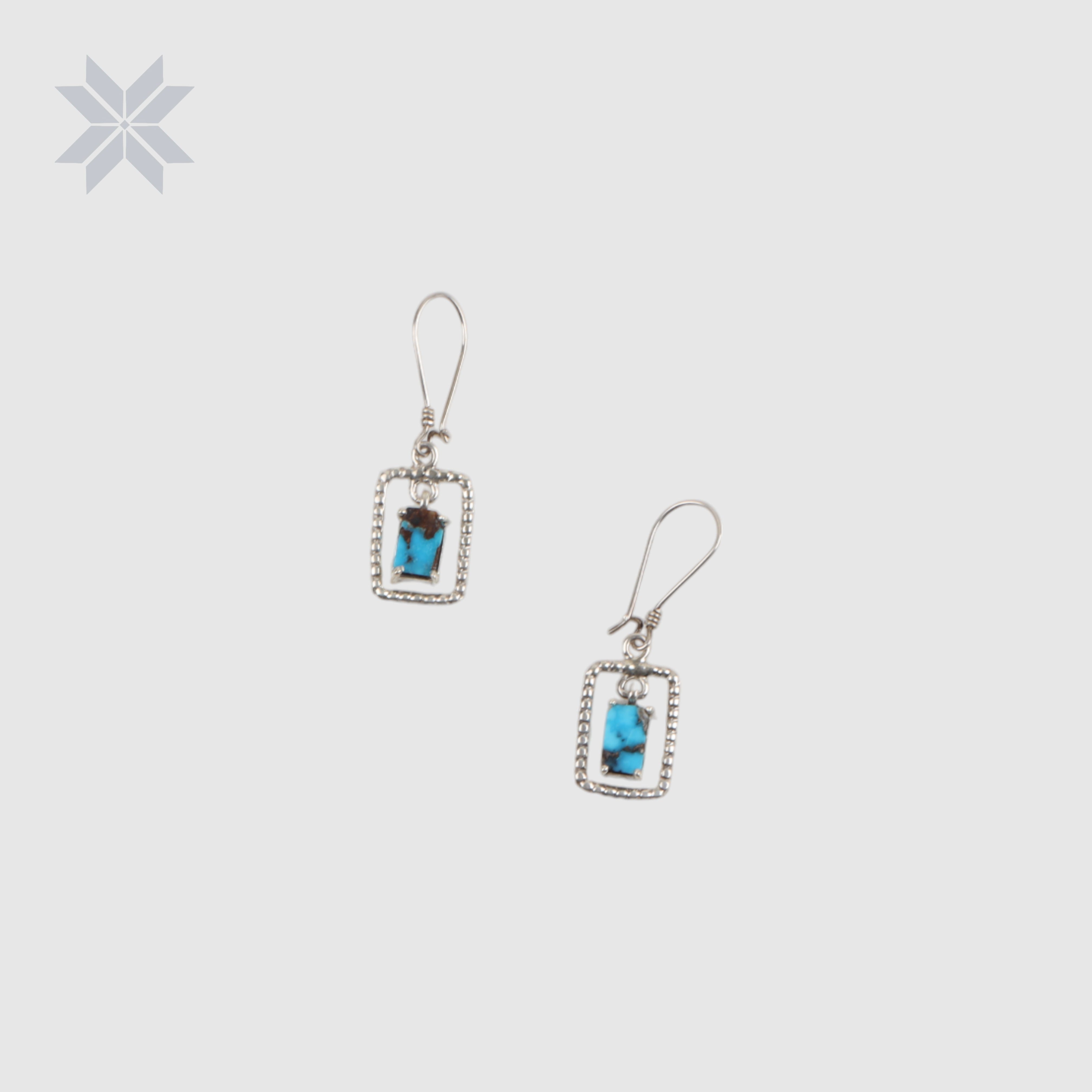 Turquoise Elegance Square Necklace, Earrings and Ring Set