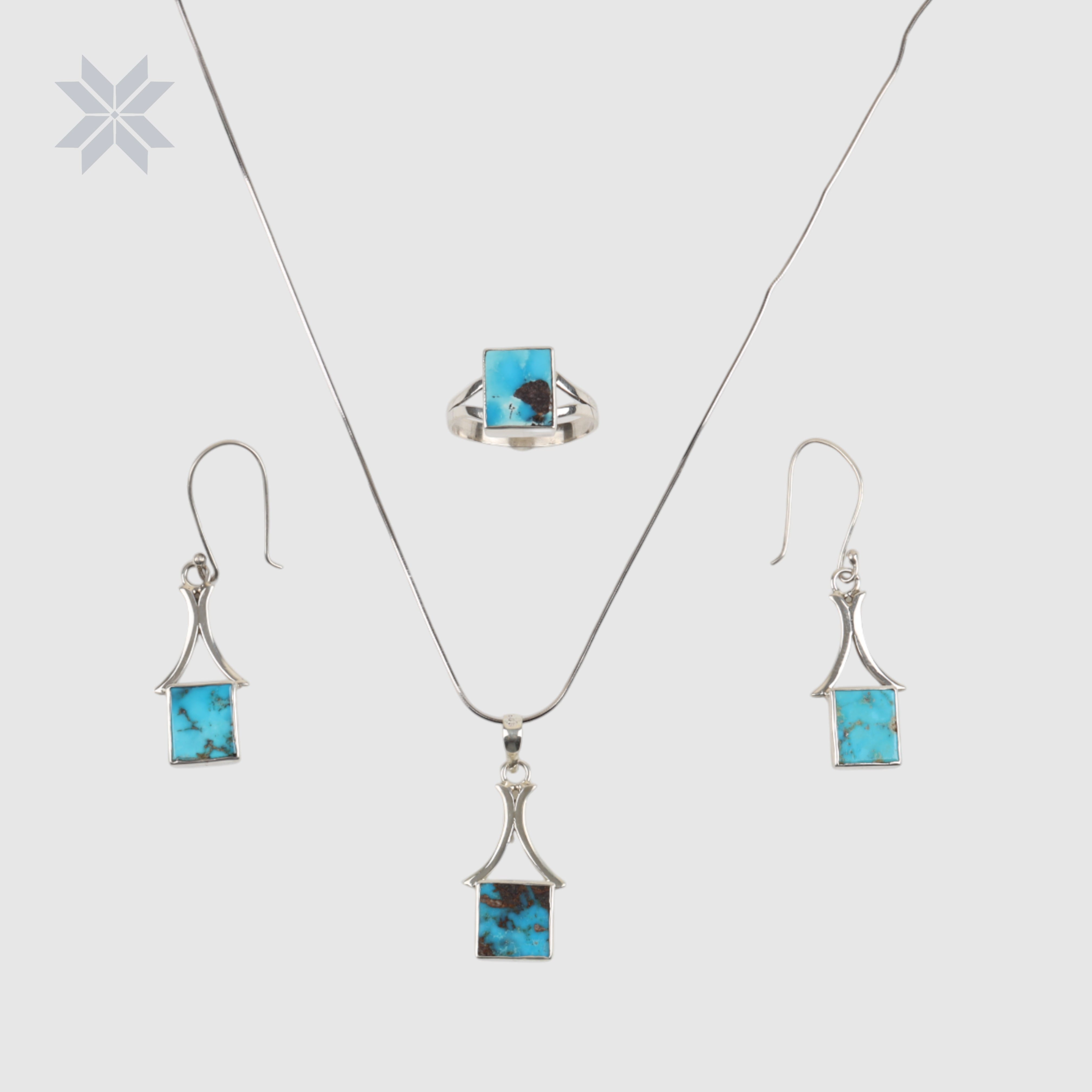 Turquoise Sky Set Handmade 3-piece set