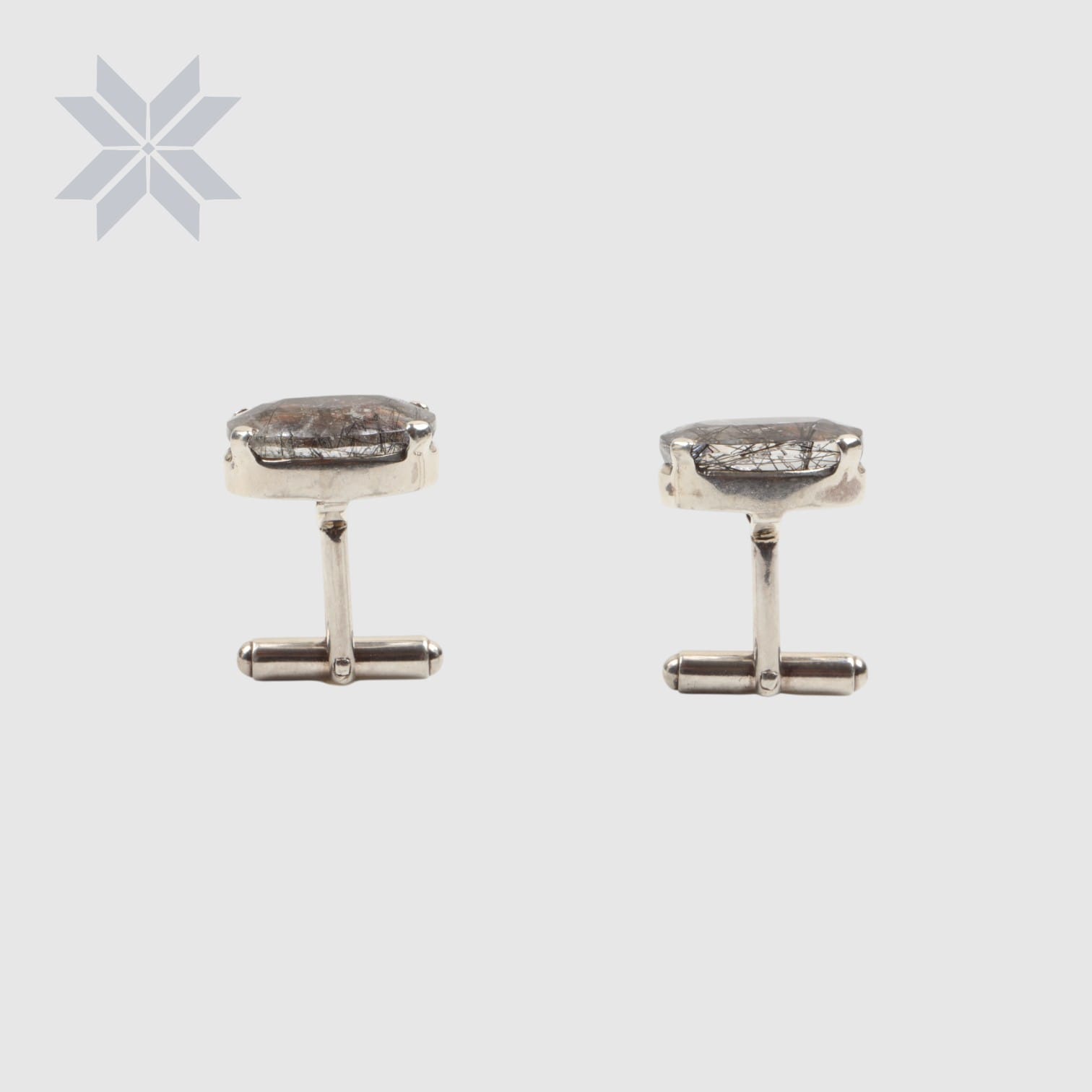 Tourmaline Quartz Sterling Silver Cufflinks