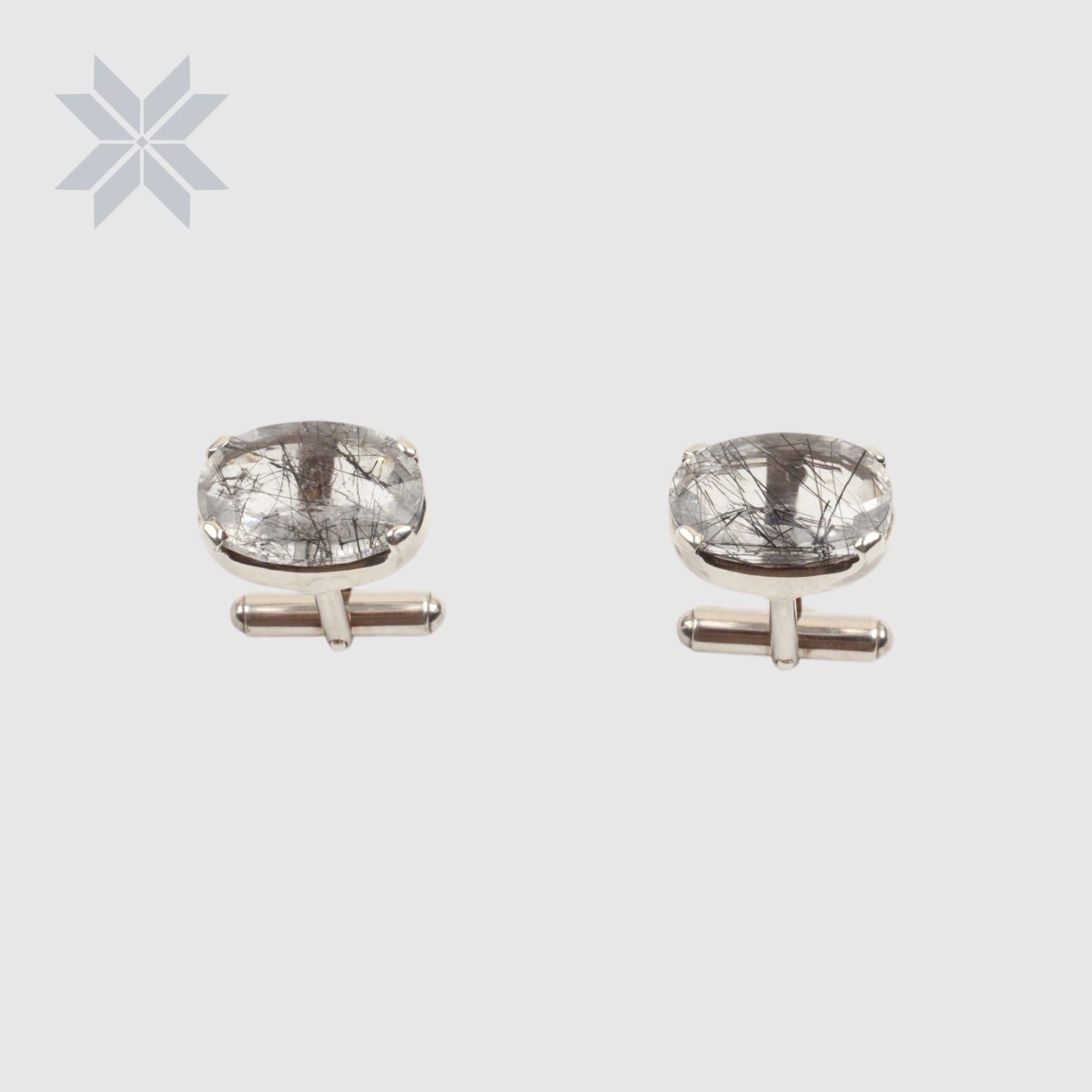 Tourmaline Quartz Sterling Silver Cufflinks