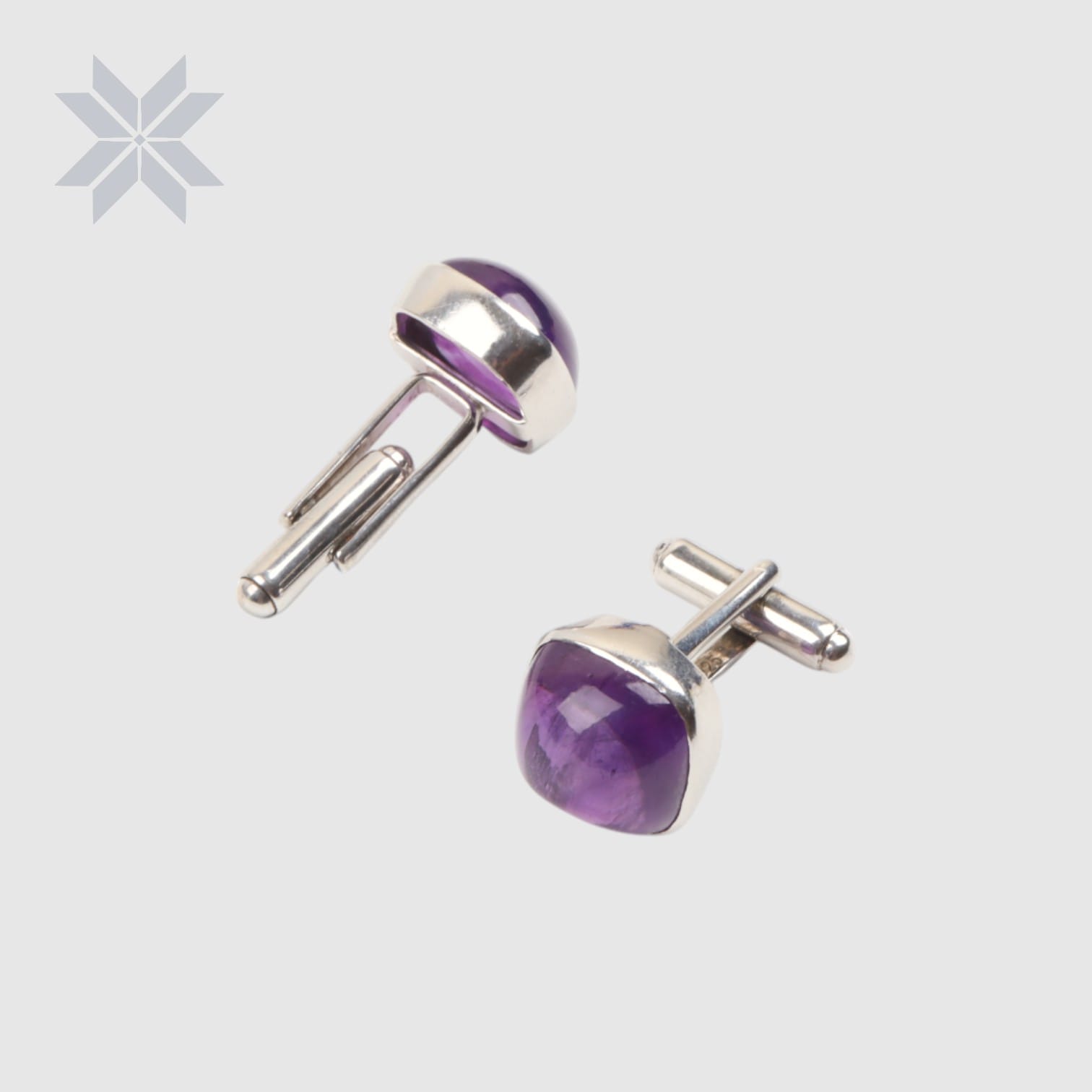 Amethyst Quartz Stone Cufflinks